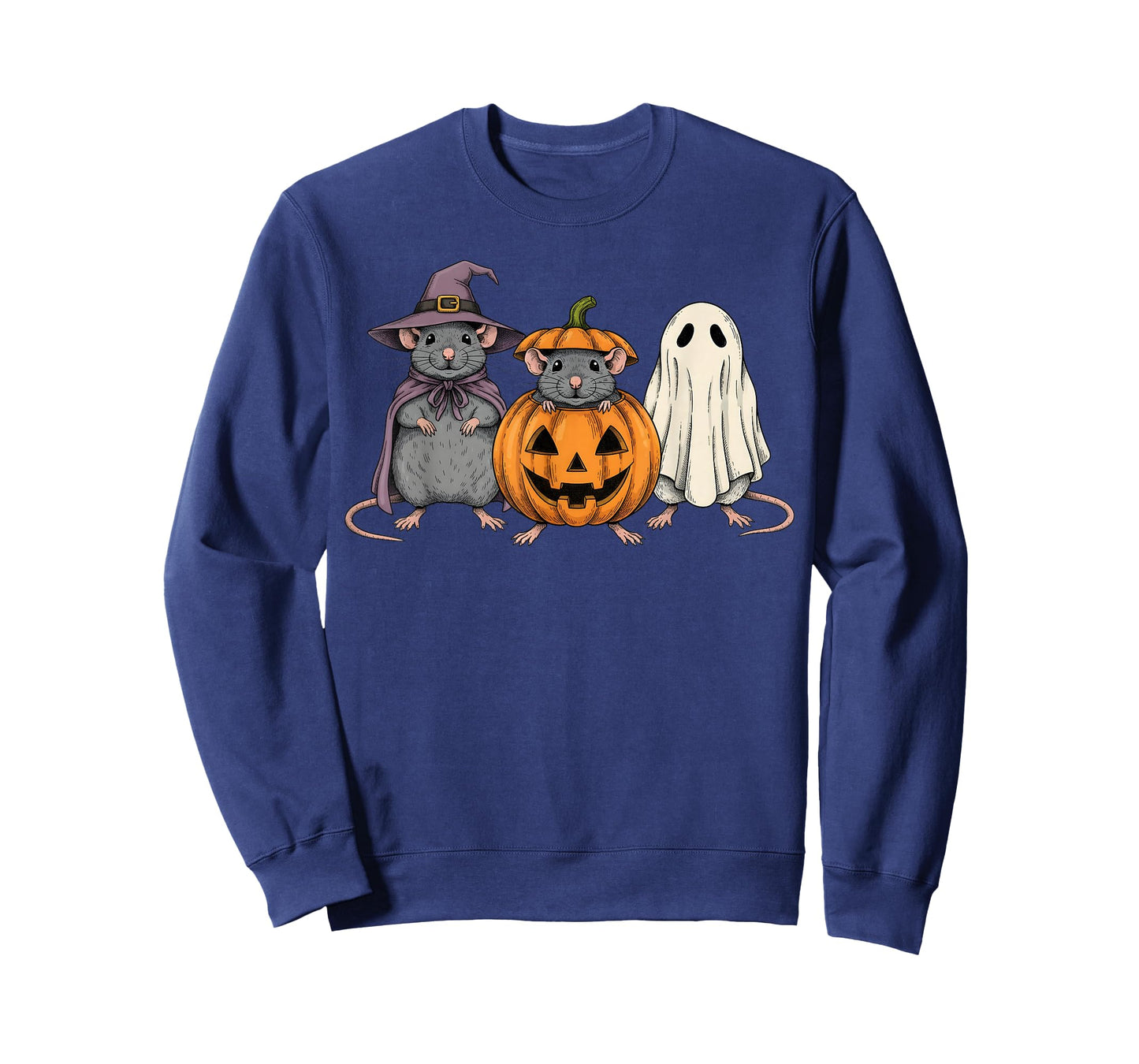 Spooky Ghost Rat Lover Pumpkin Halloween T-Shirt