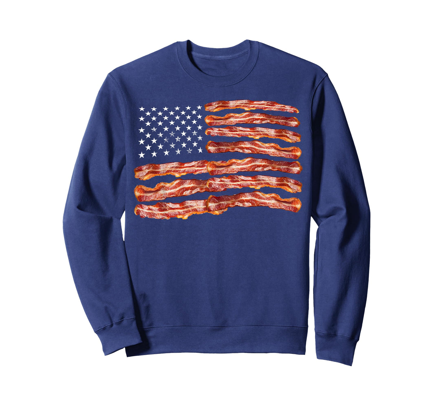 Bacon Flag USA Dried Pigs US Funny 4th Of July Joke Grill T-Shirt