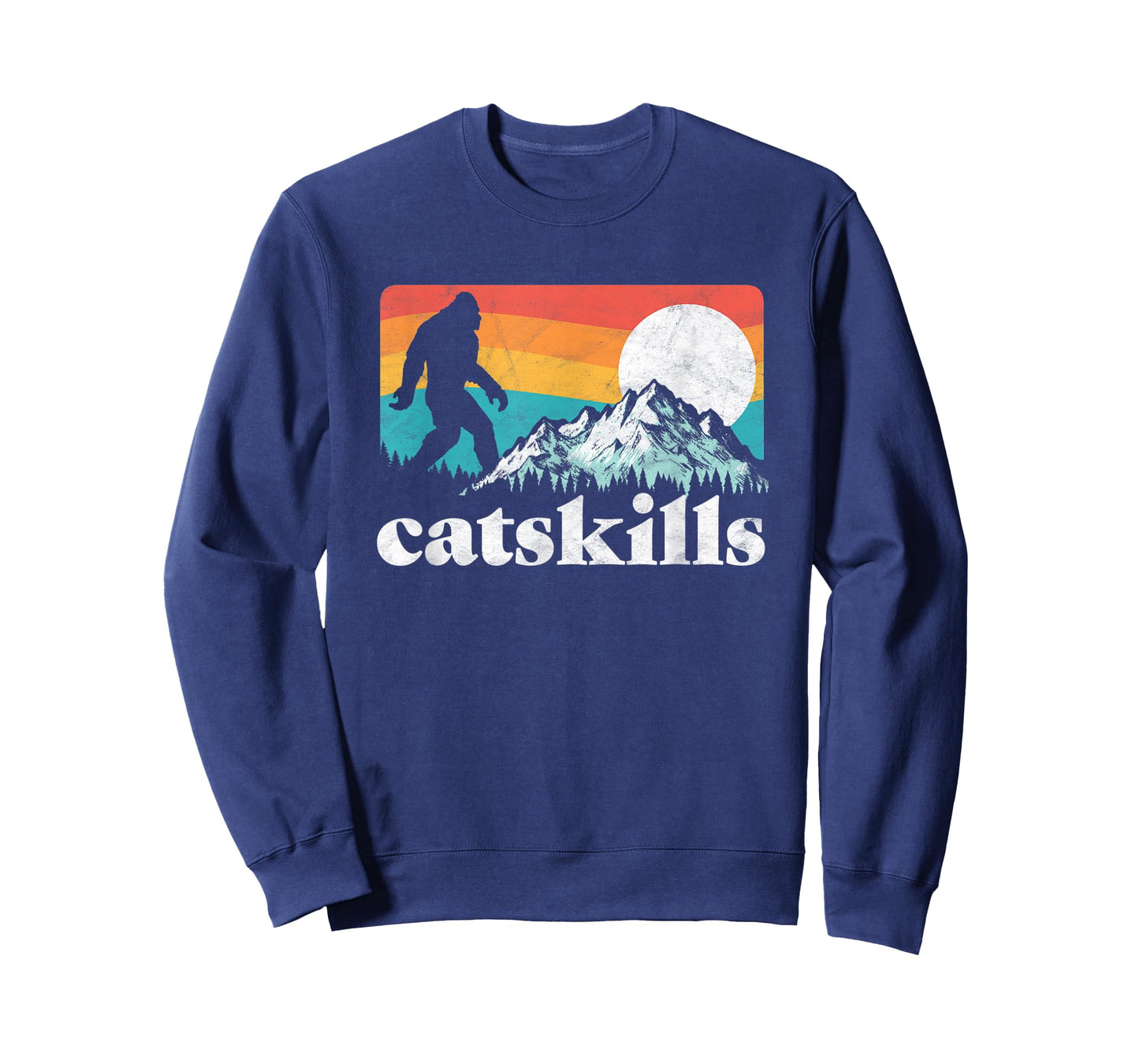 Catskills New York Retro Bigfoot Mountains T-Shirt