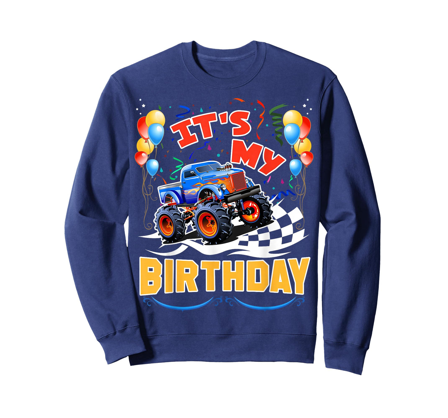 It Is My Birthday Boy Monster Truck Car Party Day Kids Cute T-Shirt