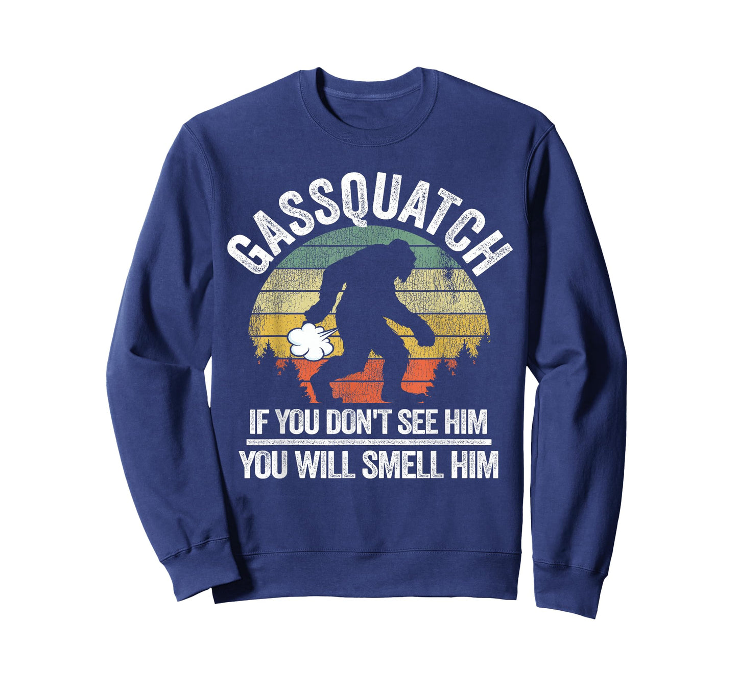 Vintage Sasquatch Believer & Retro Bigfoot Gifts Gassquatch Bigfoot Farting Outdoor Fart Funny Sasquatch T-Shirt