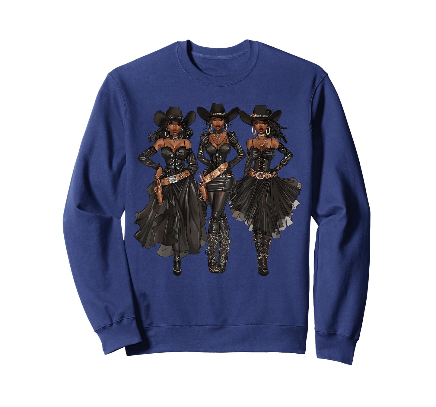 Black African American Cowgirl Western Country Texas Rodeo T-Shirt