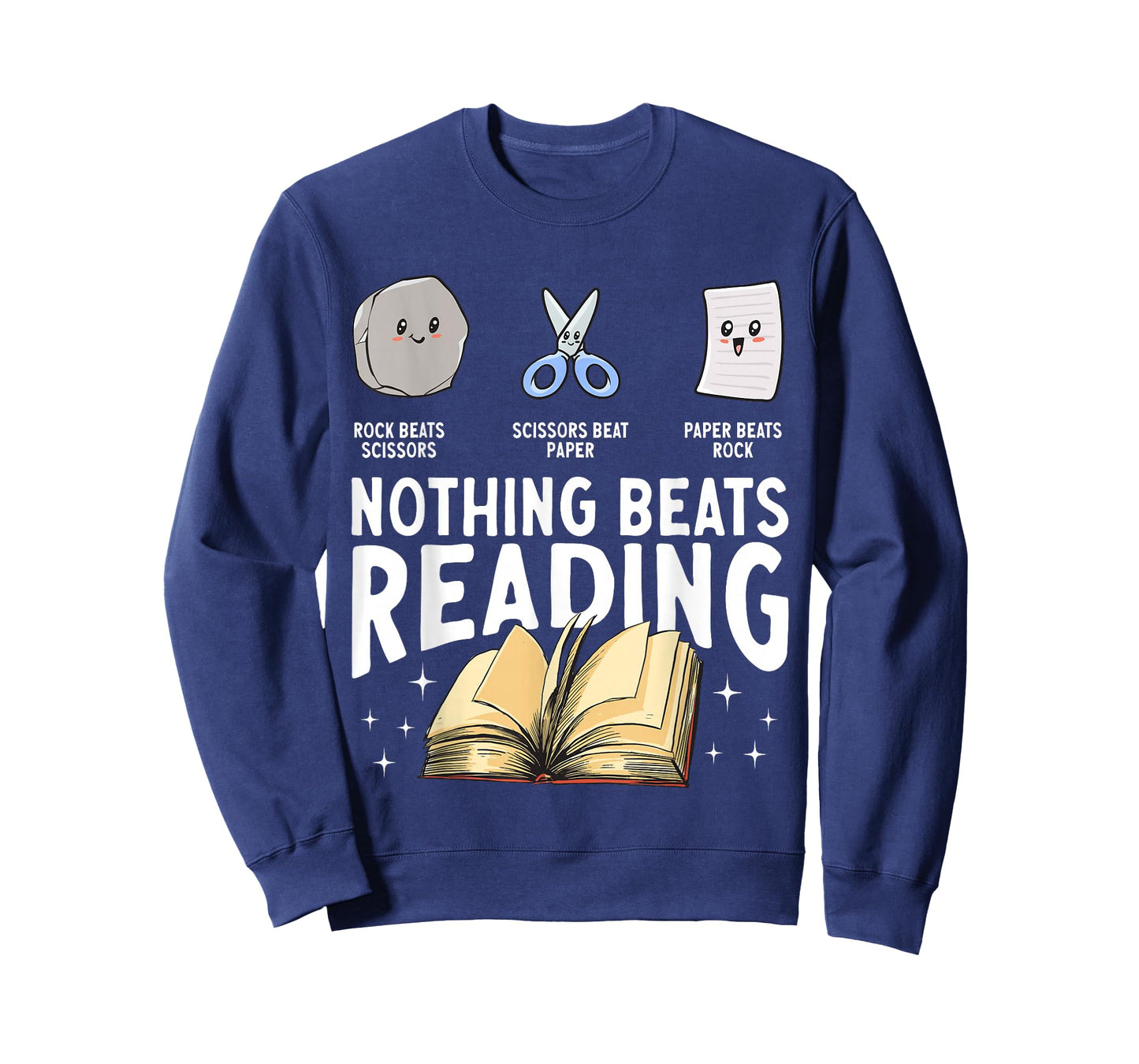 Rock Paper Scissors Nothing Beats Reading T-Shirt