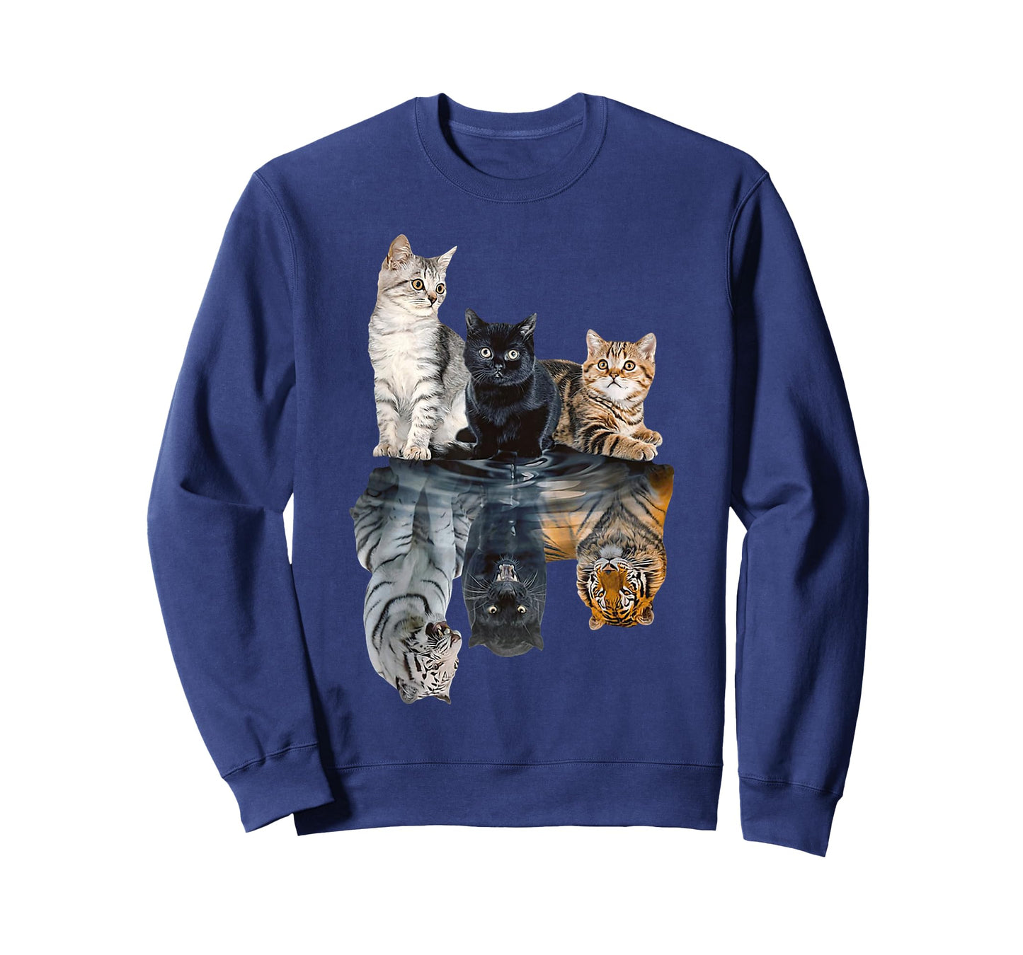 Cats Reflection Mirror Lion Cheetah Tiger Funny Cat Lover T-Shirt