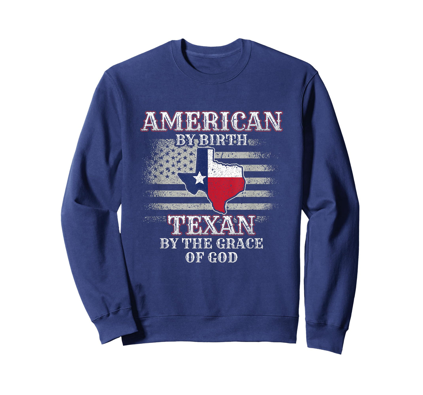 American By Birth Texan By The Grace Of God Texas Flag T-Shirt
