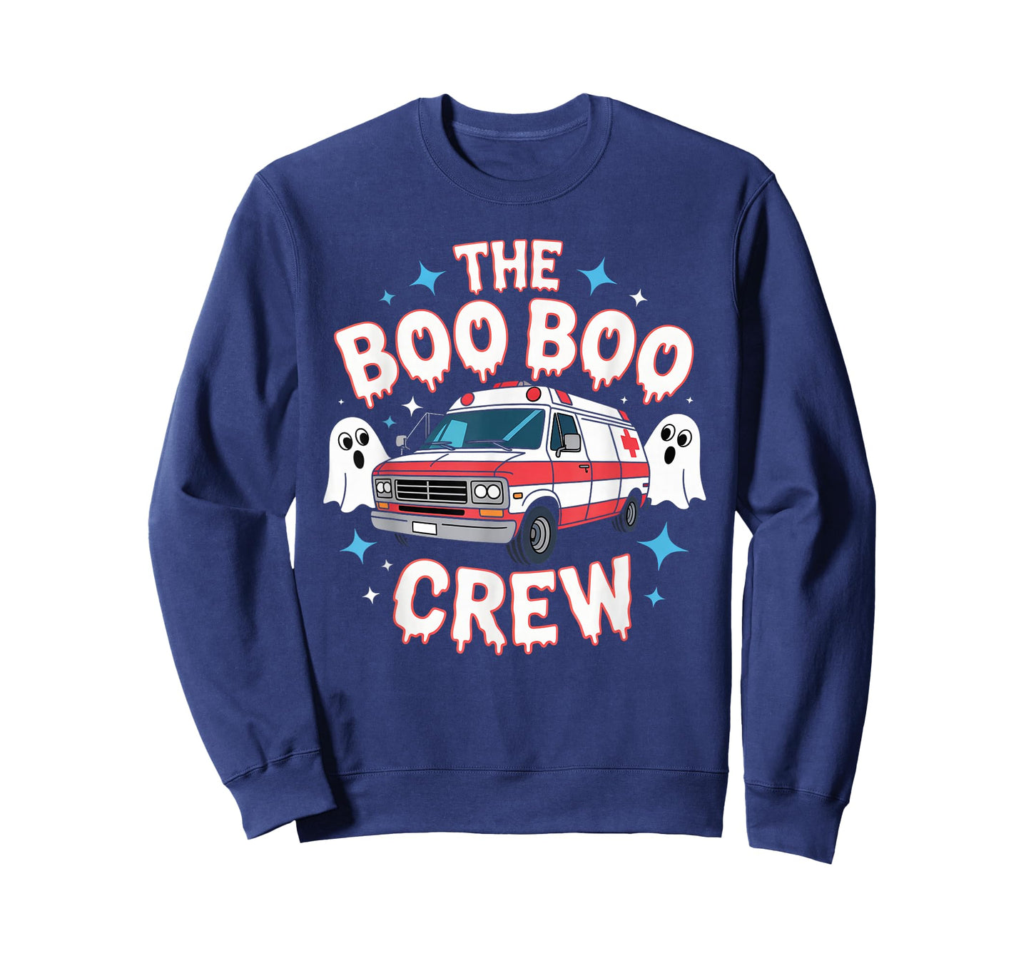 EMT Paramedic EMS Boo Boo Crew Ambulance Ghost Halloween T-Shirt