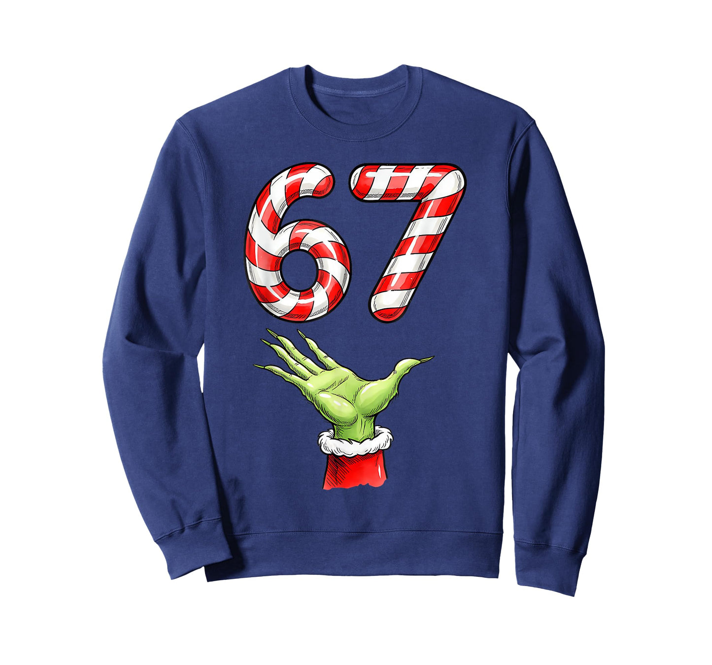 Santa Six Seven 67 Meme Christmas 67 Candy Cane Kids Boys T-Shirt