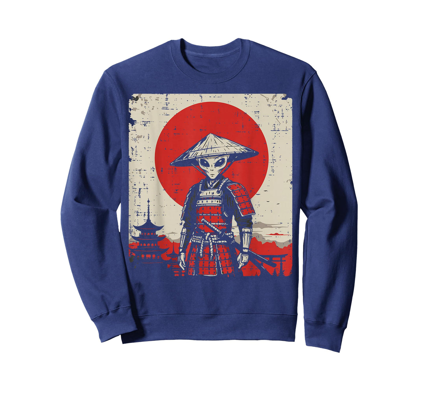 Japanese Alien Warrior Samurai Katana Ufo Art Women Men Kids T-Shirt