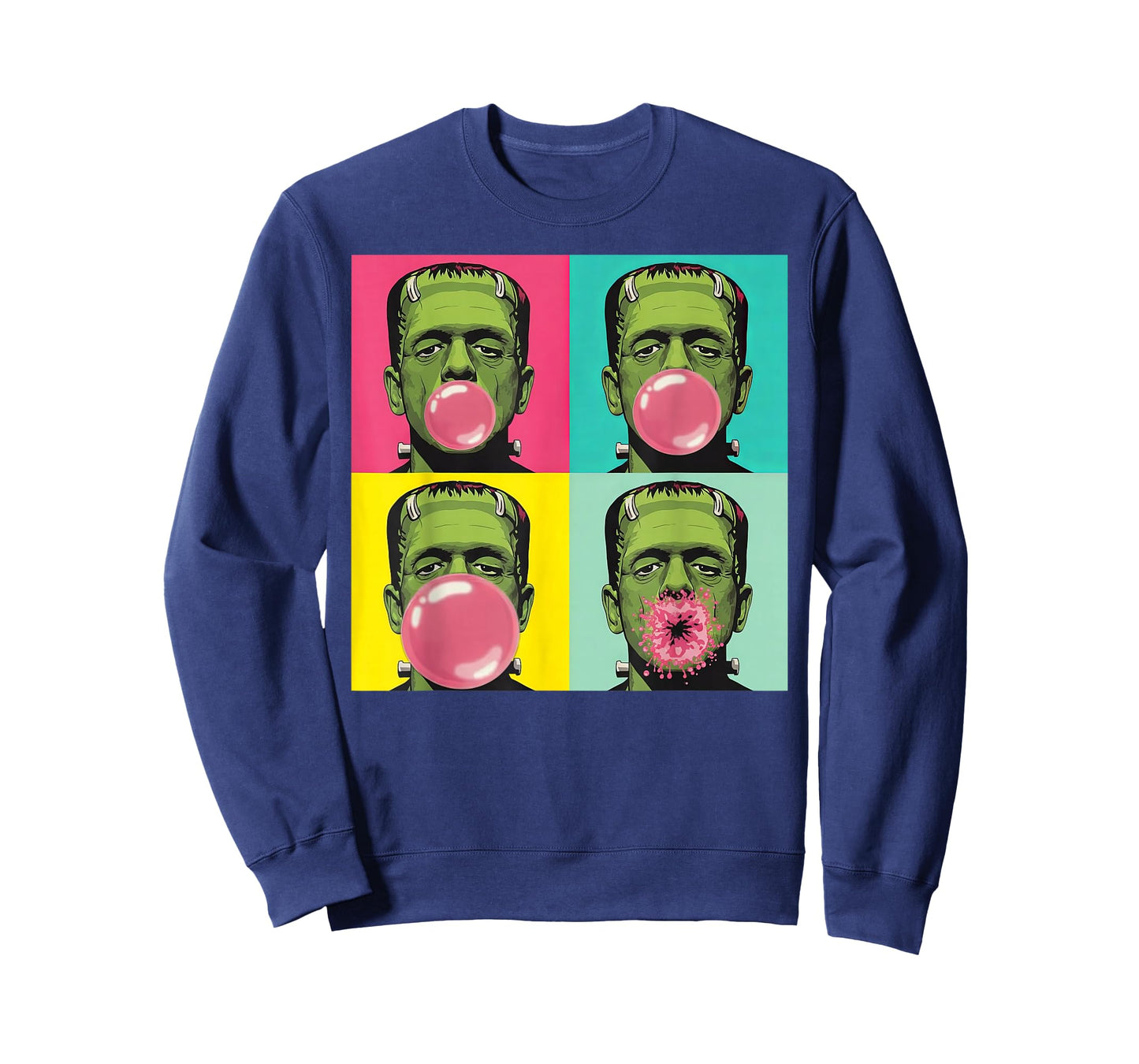 Frankenstein Monster Bubble Gum Funny Pop Art Halloween T-Shirt