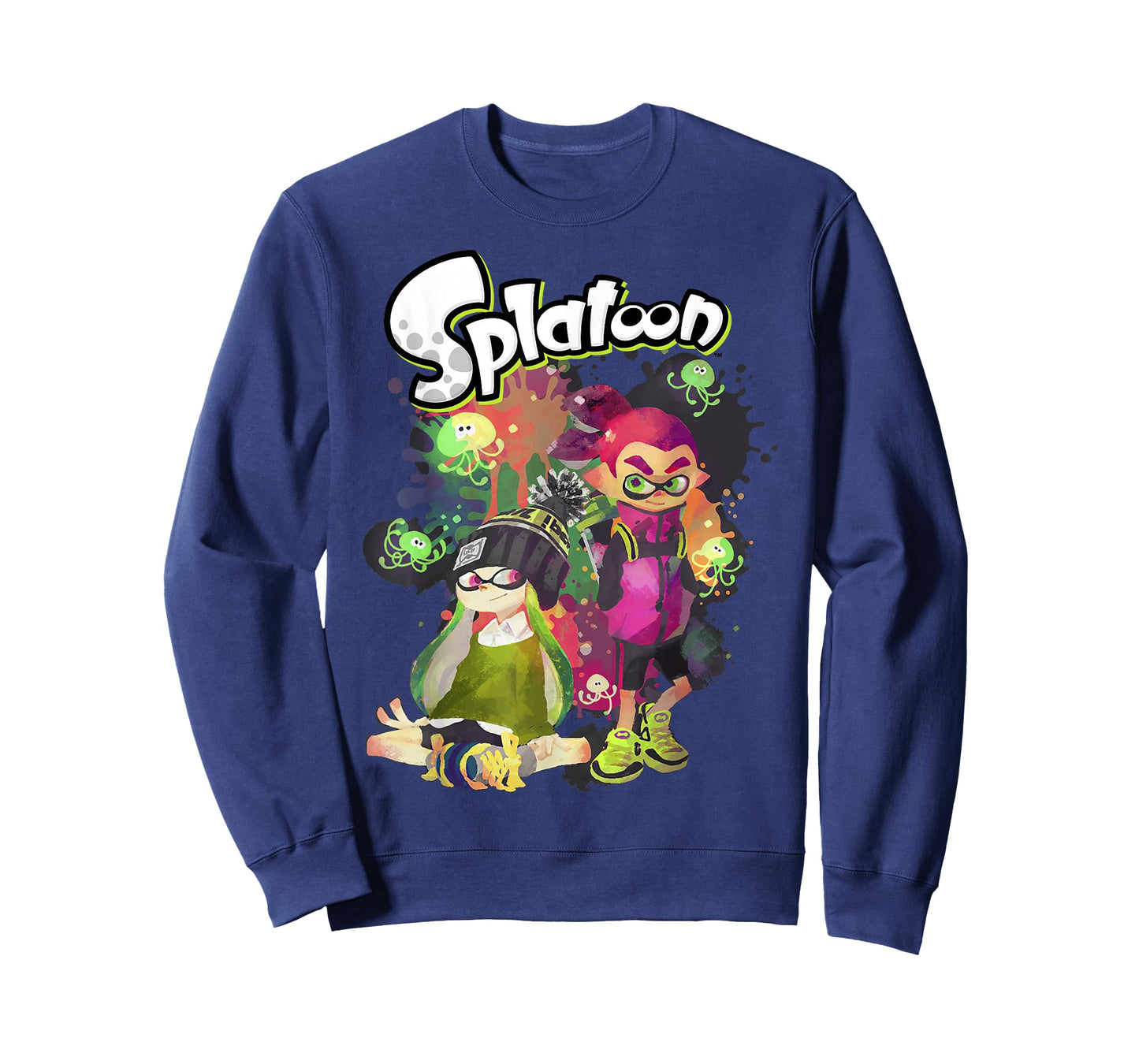 Splatoon Inkling Duo Paint Splatter Poster T-Shirt