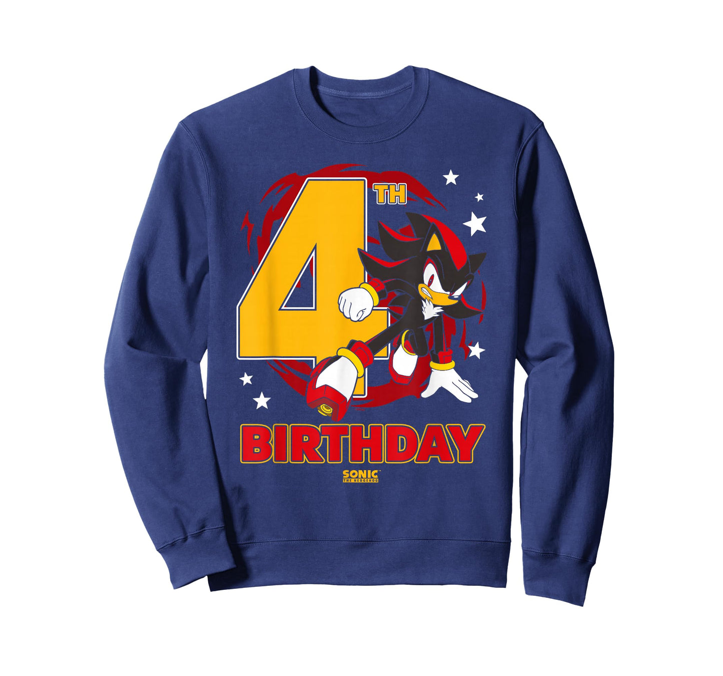 Sonic The Hedgehog 4th Birthday Epic Shadow Big Chest Logo T-Shirt