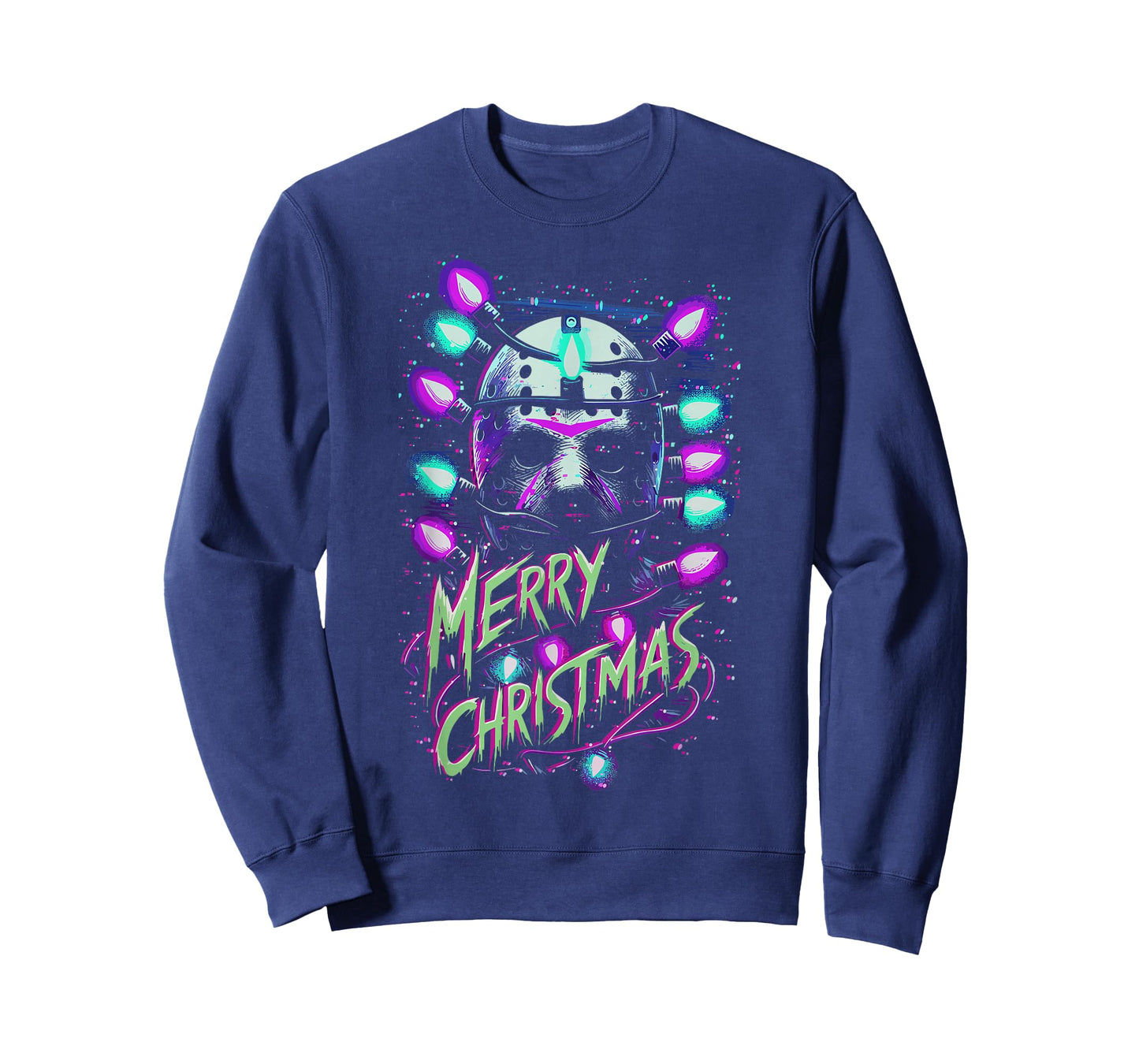 Merry Christmas Festive Slasher Candy Cane Menace T-Shirt