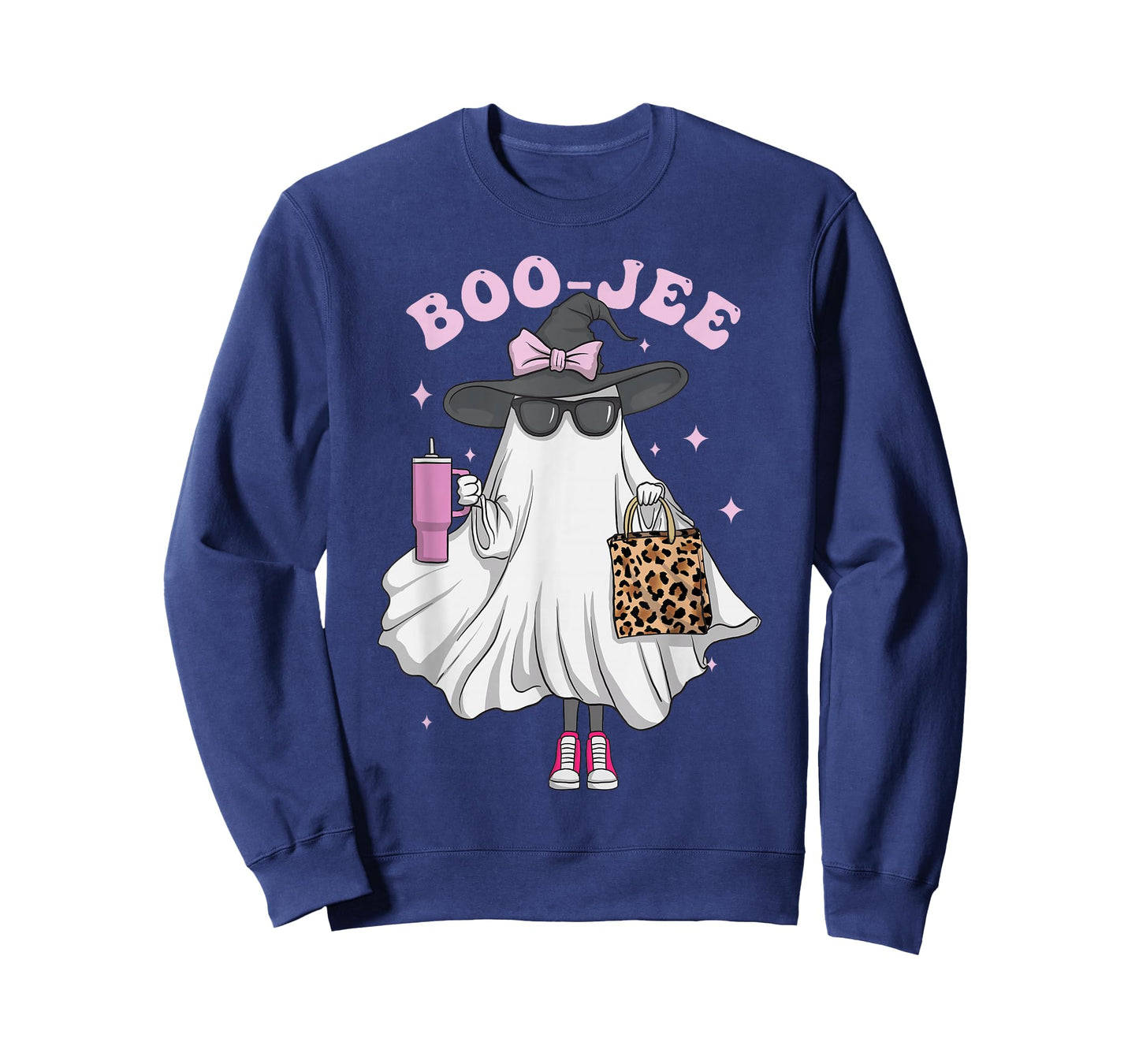 Boujee Boo JEE Cute Ghost in Pink Halloween Girl T-Shirt