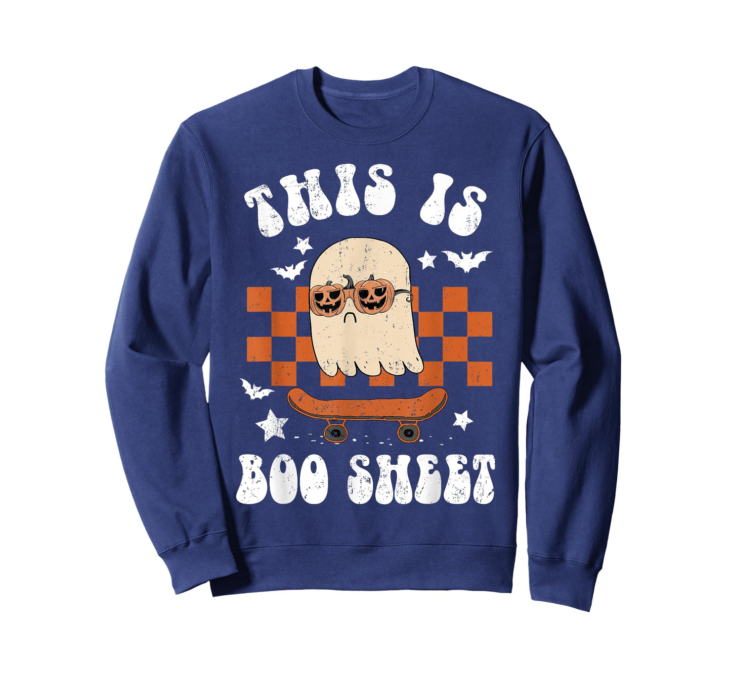 Cute Ghost Skateboarding This is Boo Sheet Halloween Costume T-Shirt