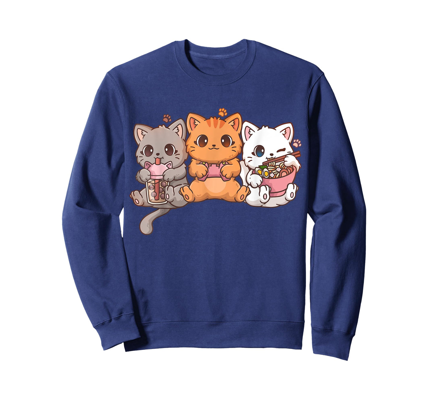 Kawaii Gamer Gaming Cat Boba Cat Bubble Tea Ramen Cats T-Shirt