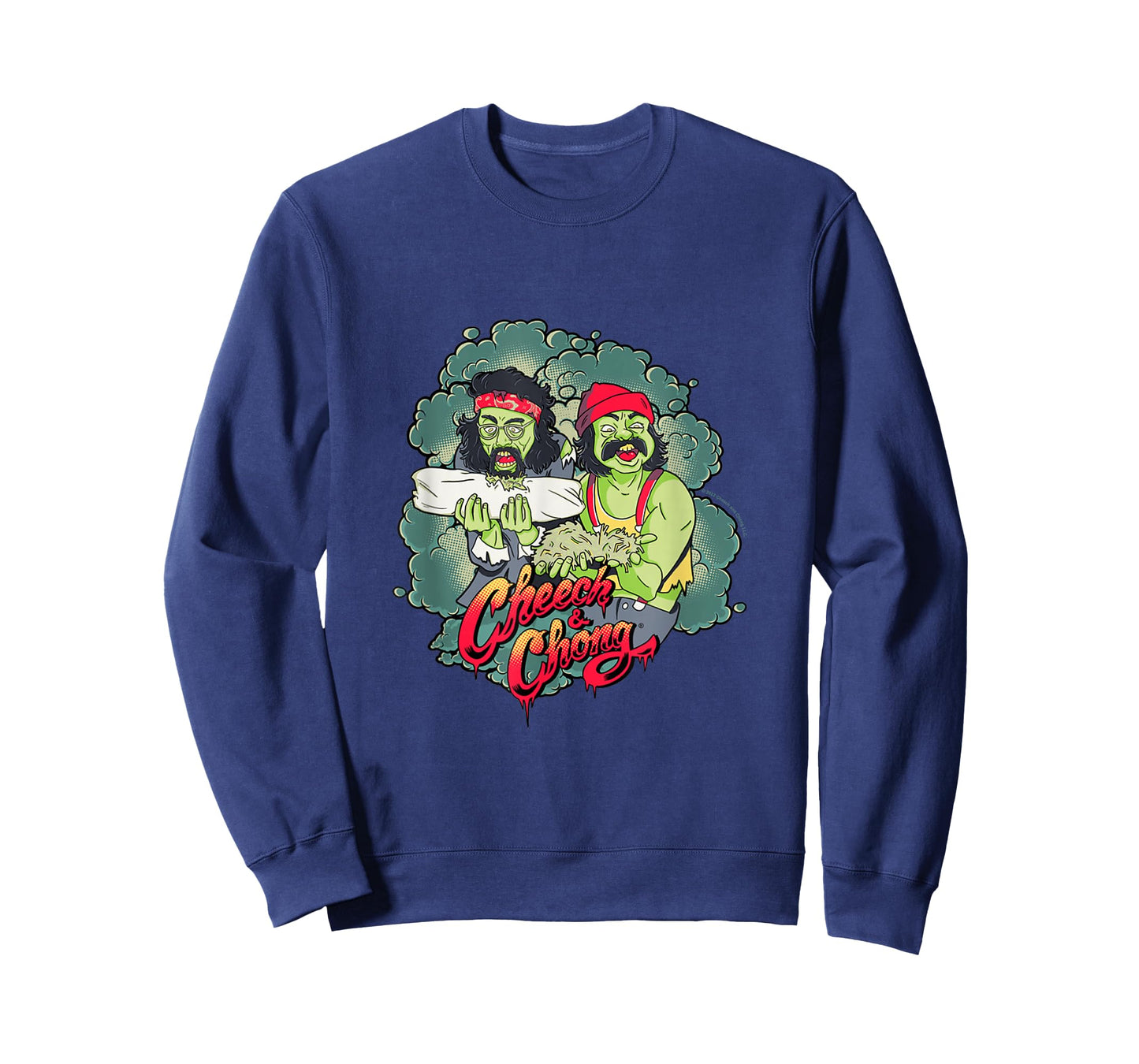 Cheech & Chong Halloween Green Zombies Feeding On Weed T-Shirt