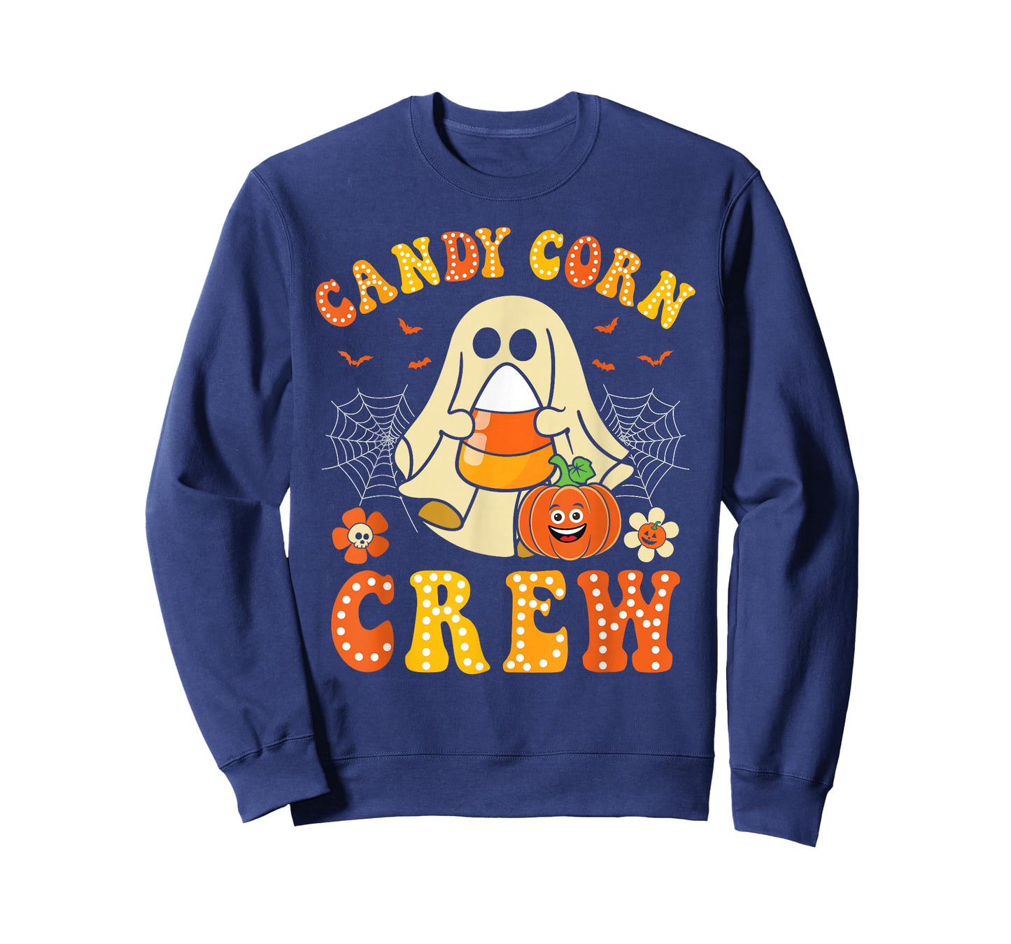 Candy Corn Crew Pumpkin Halloween Spooky Men Women Girls T-Shirt