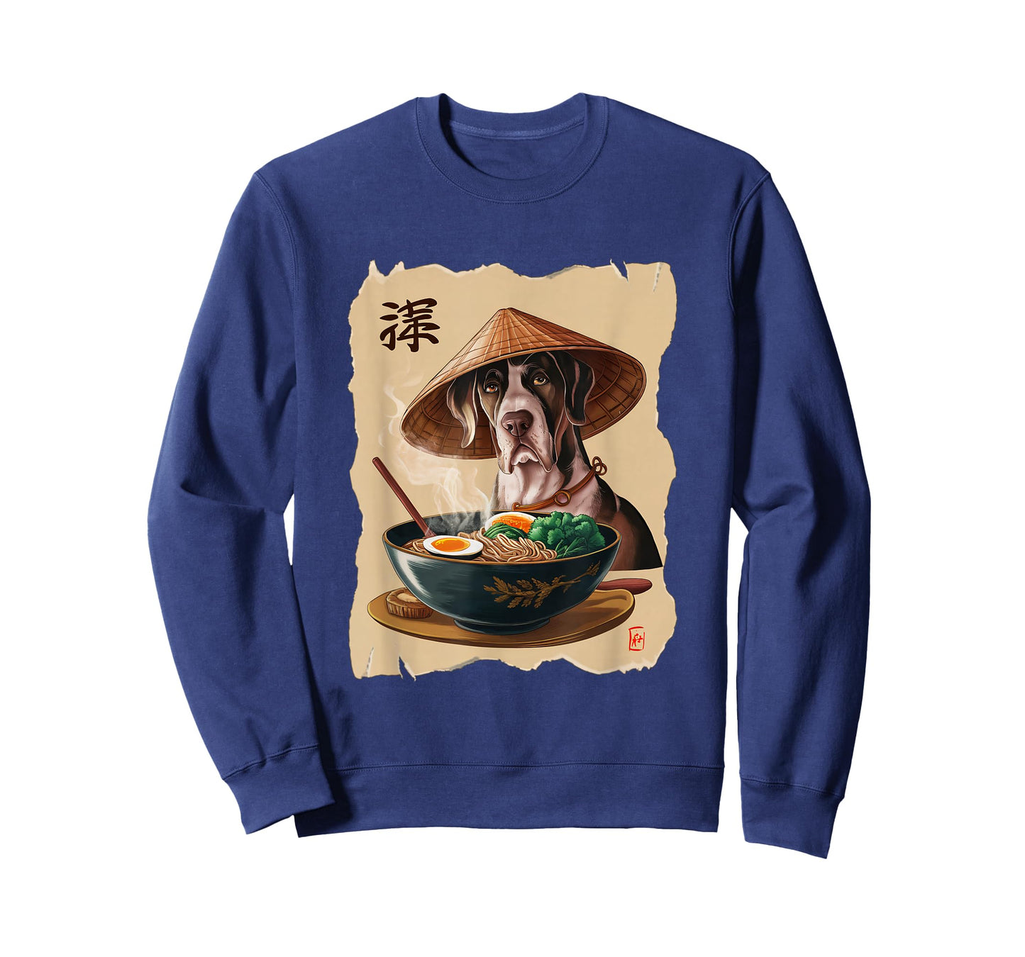 Men Woman Kawaii Eating Ramen Japanese Great Dane T-Shirt