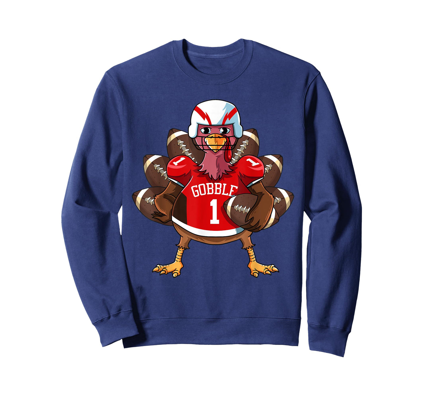 Funny Thanksgiving Football Game Turkey Player Sporty Gobble T-Shirt