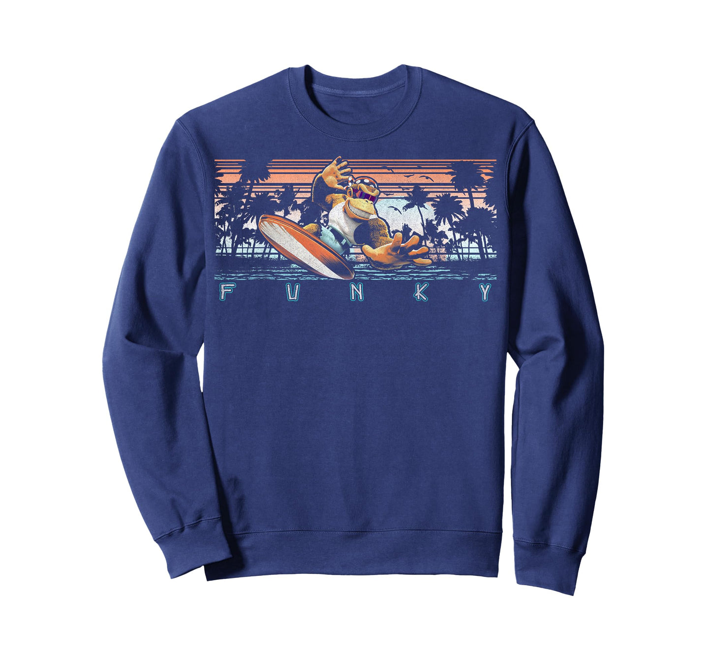 Nintendo Donkey Kong Country Funky Kong Surf Tropical Poster T-Shirt