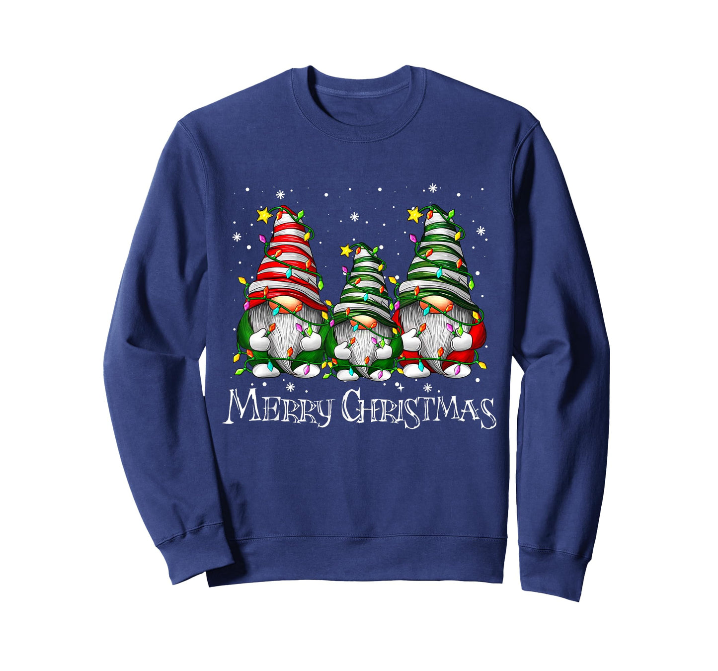 Cute Gnomes Merry Christmas Light Family Gnome Xmas Matching T-Shirt