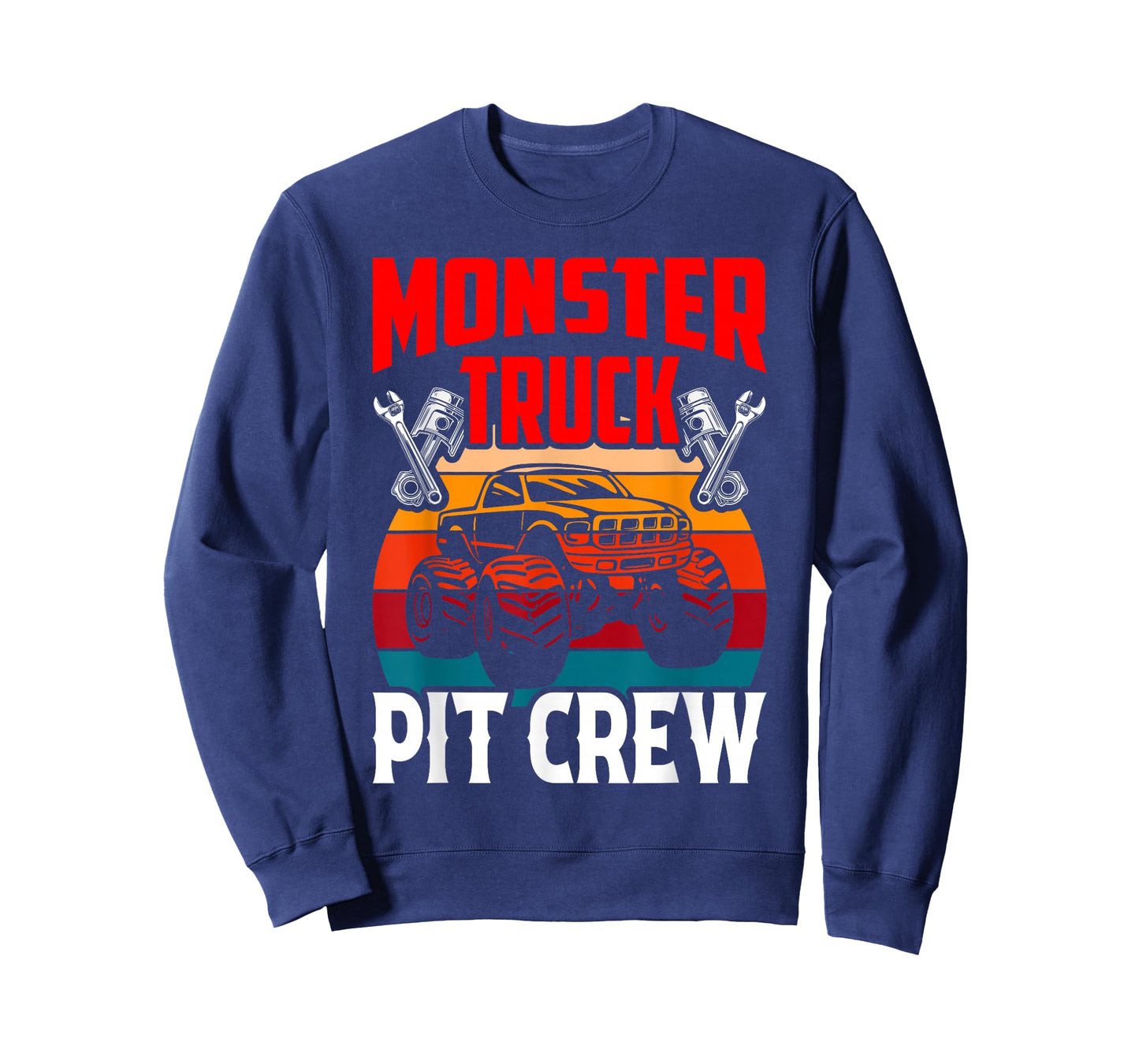 Monster Truck Pit Crew Men Boys T-Shirt