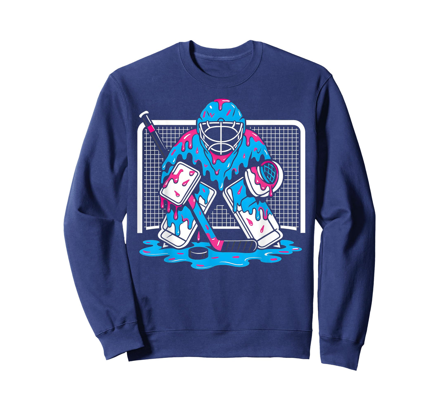 Hockey Goalie Ice Cream Drip Boys Ice Hockey Youth Player T-Shirt