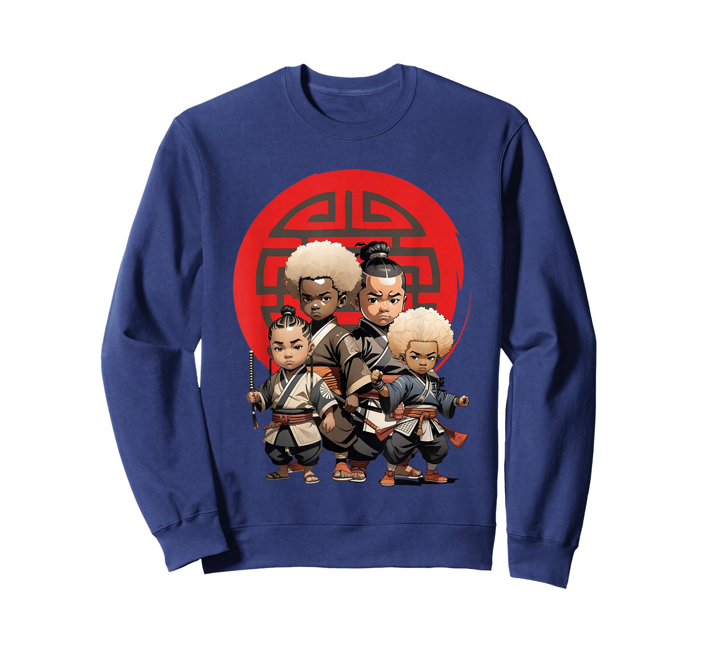 Samurai Boy Anime Afro | Japanese Retro Style T-Shirt