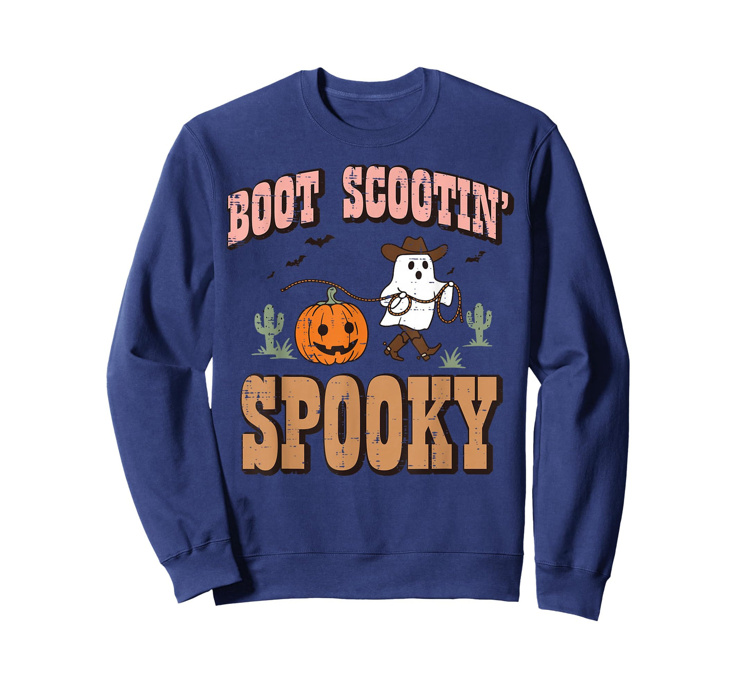 Halloween Cowboy Ghost Boot Scootin Spooky Costume Men Women T-Shirt