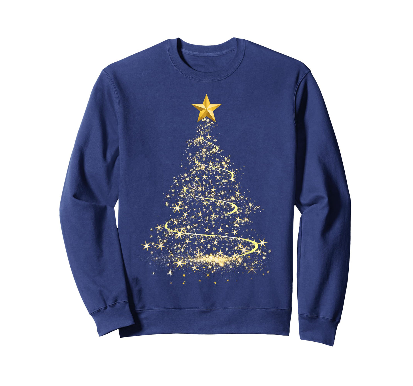 Funny Christmas Tree in Gold Merry Christmas Pajamas Women T-Shirt