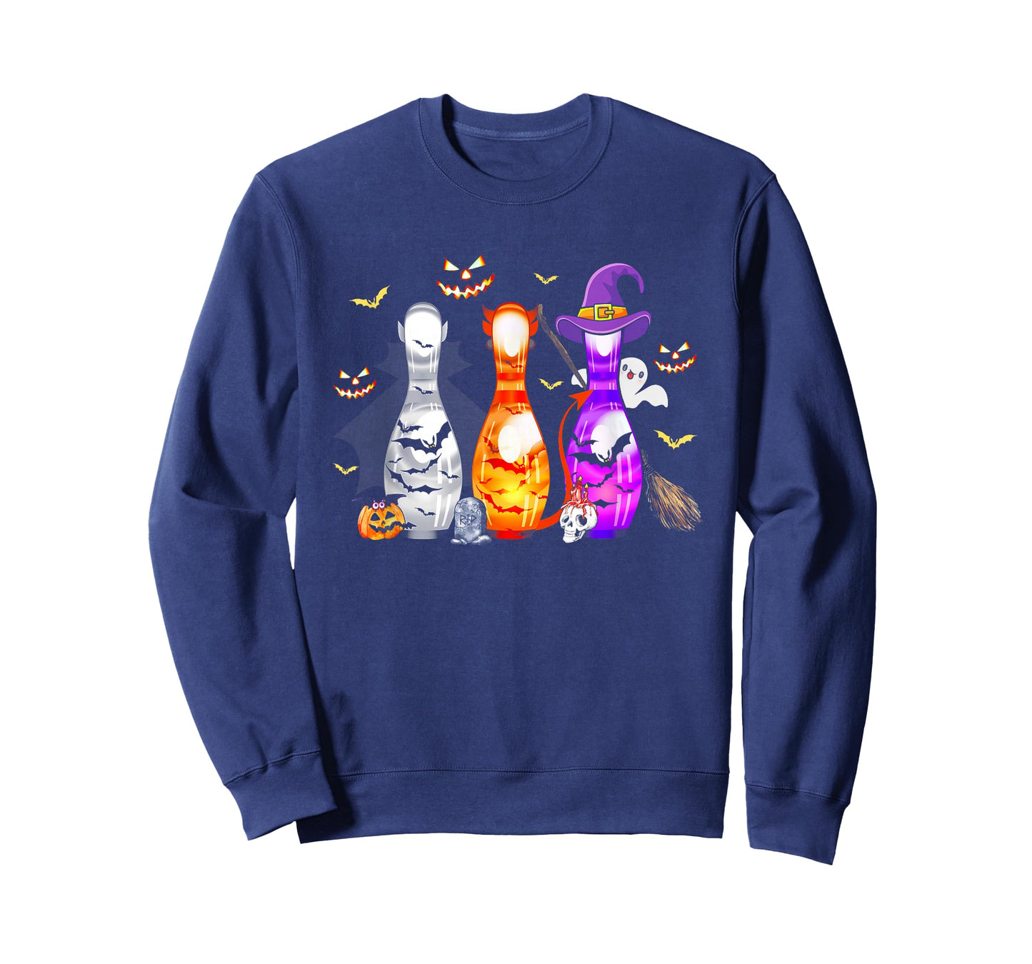 Cute Bowling Pin Halloween Spooky Costume T-Shirt
