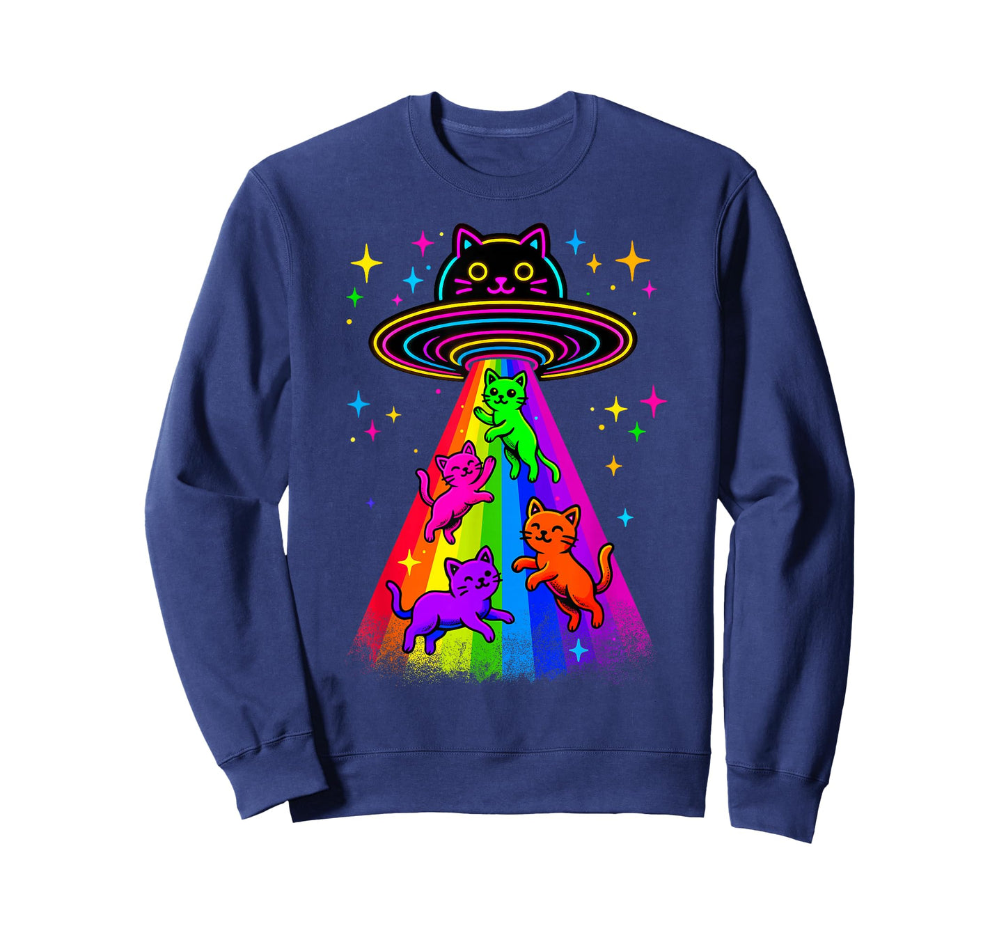 Cat UFO Cute Kitty Alien Spaceship Funny Cat Gifts T-Shirt