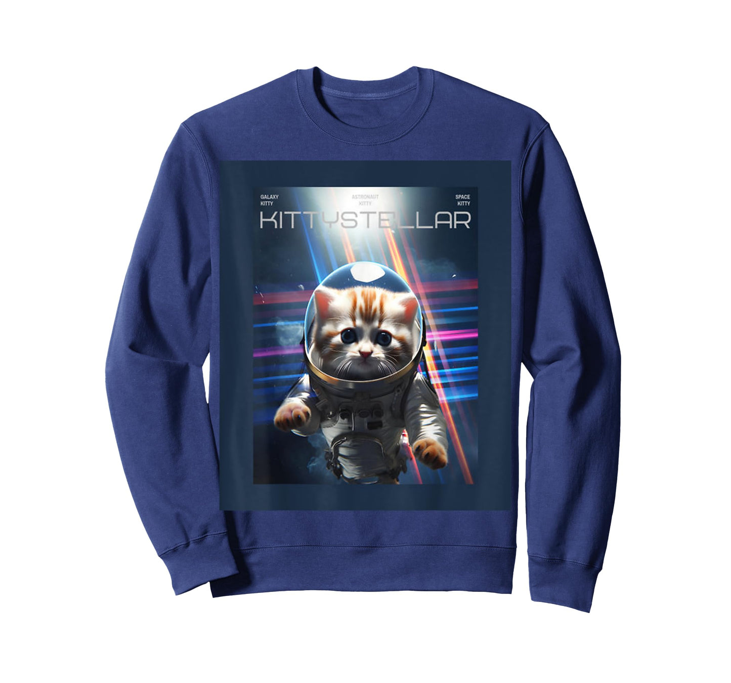 Astronaut Cat with Interstellar Space Aesthetic Movie Poster T-Shirt