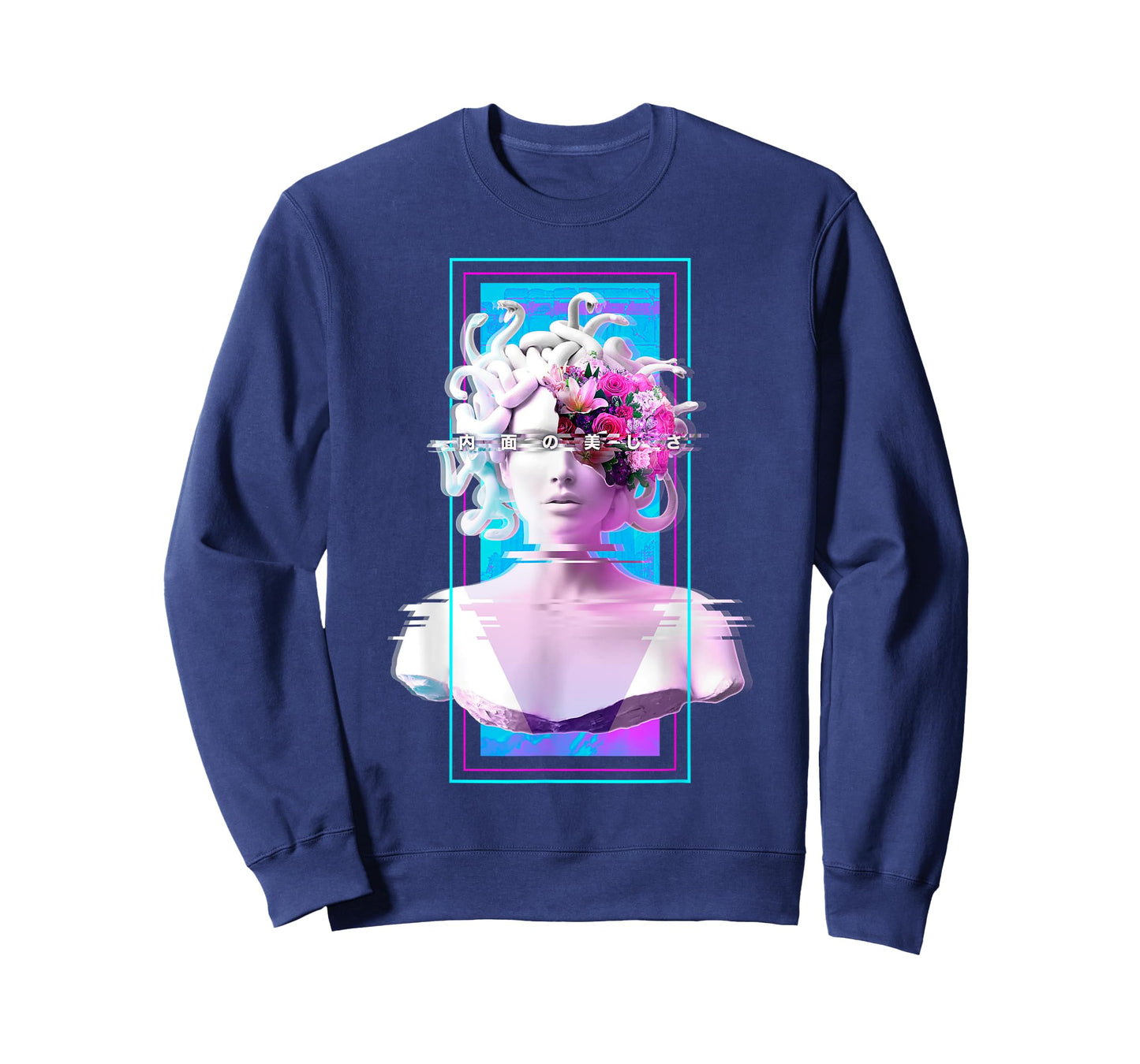 Vaporwave Medusa Statue Aesthetic Art Glitch Japanese Otaku T-Shirt