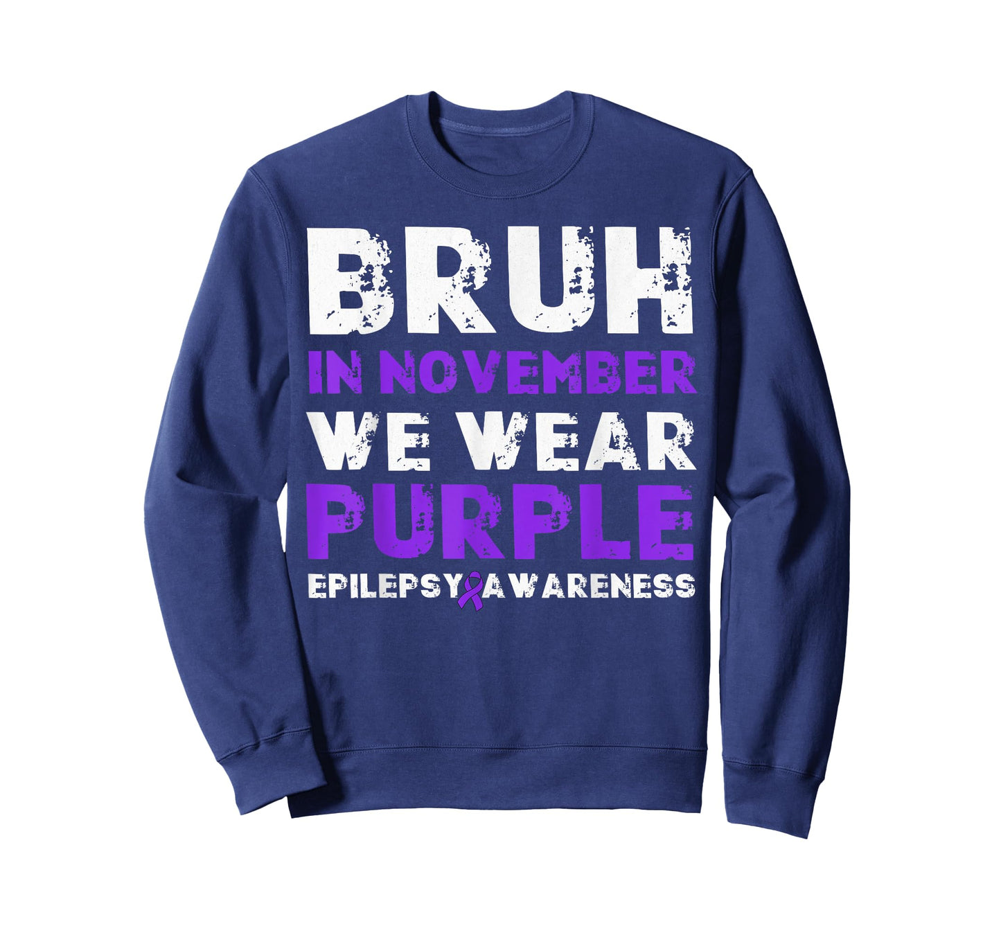 Bruh In November We Wear Purple Epilepsy Awareness Boys Kids T-Shirt