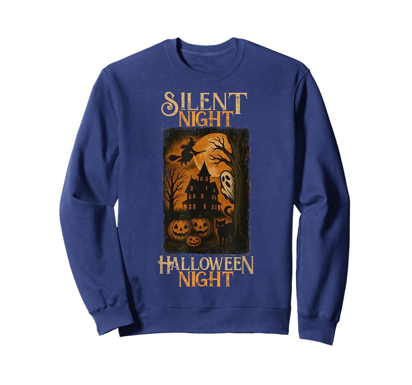 Funny Halloween Poster Silent Night Halloween Night T-Shirt