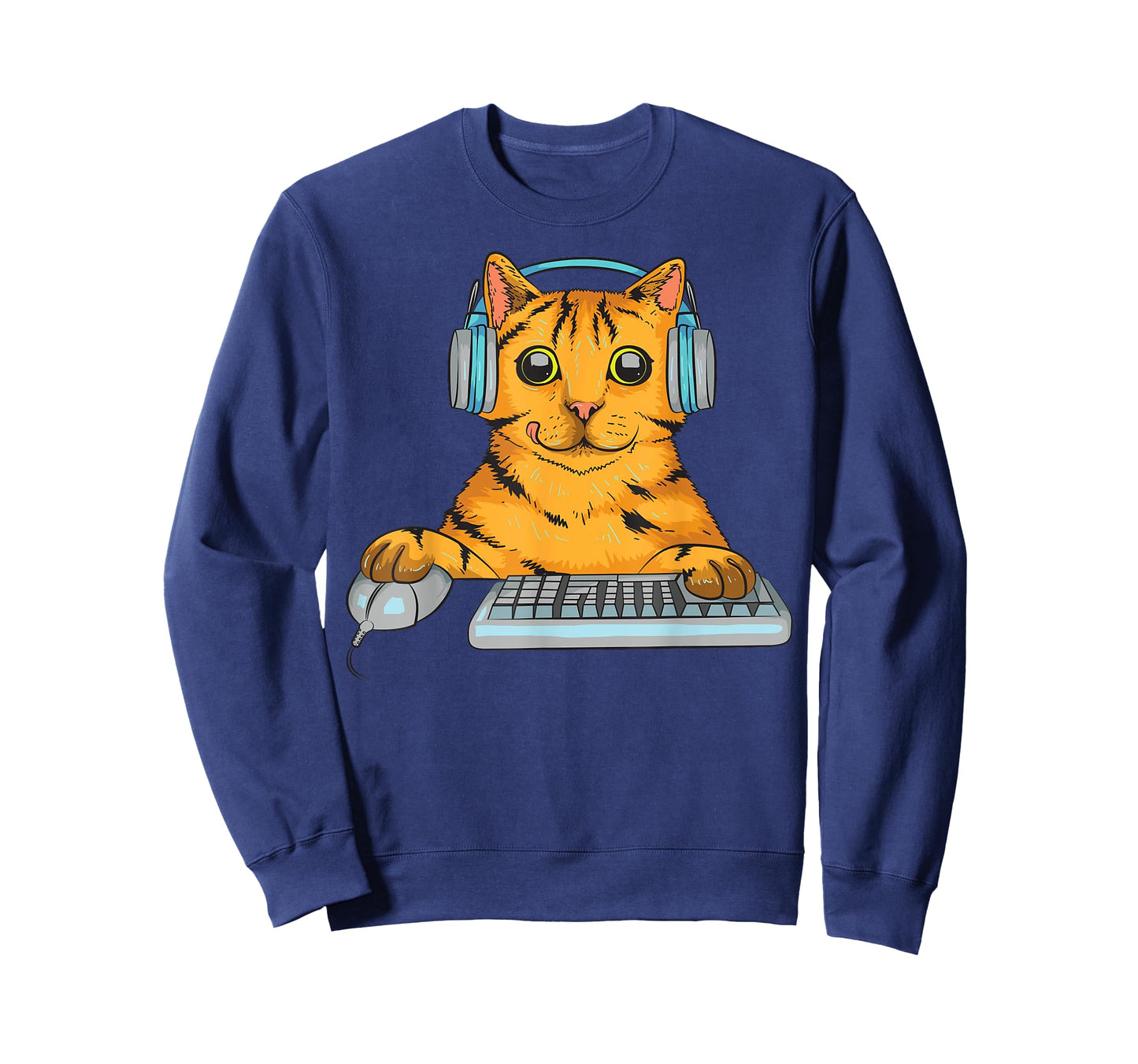 Cute Cat Gamer Gift | Funny Kitten Computer Game Playing T-Shirt