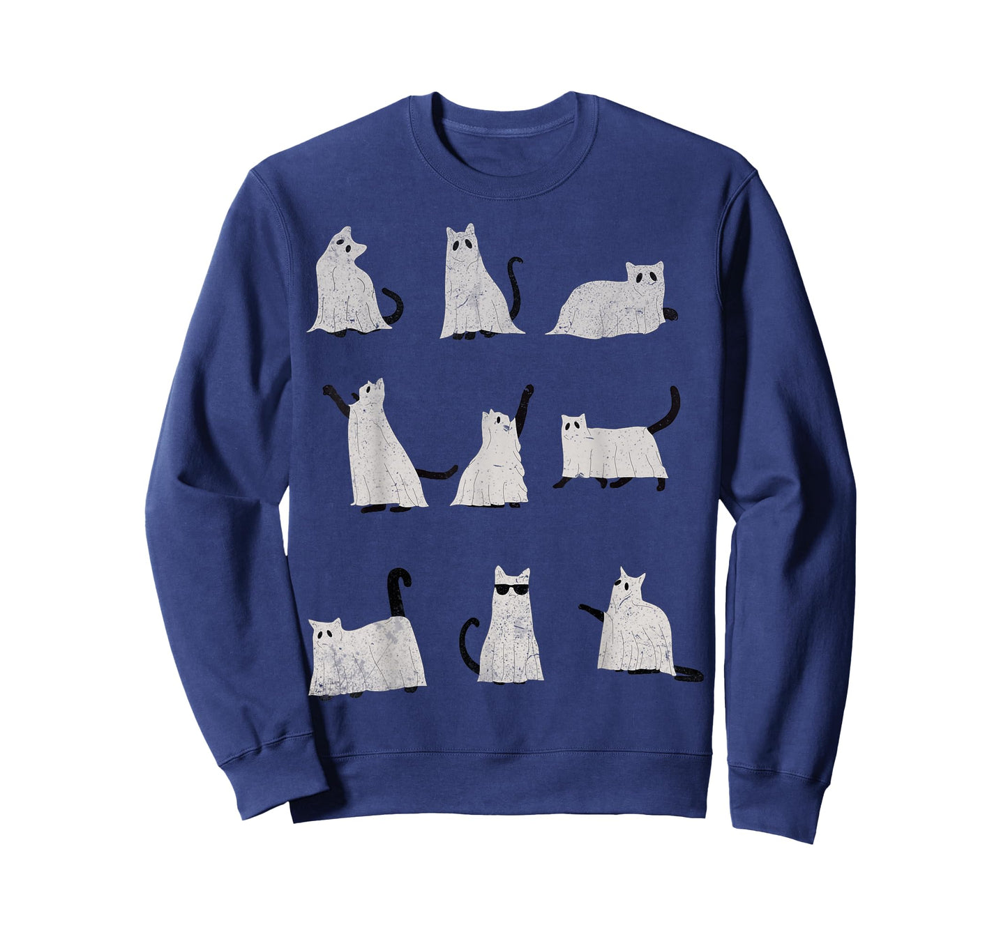 Scary Boo Cute Ghost Cat Kitty Vintage Halloween Costume T-Shirt for Men Women Kids