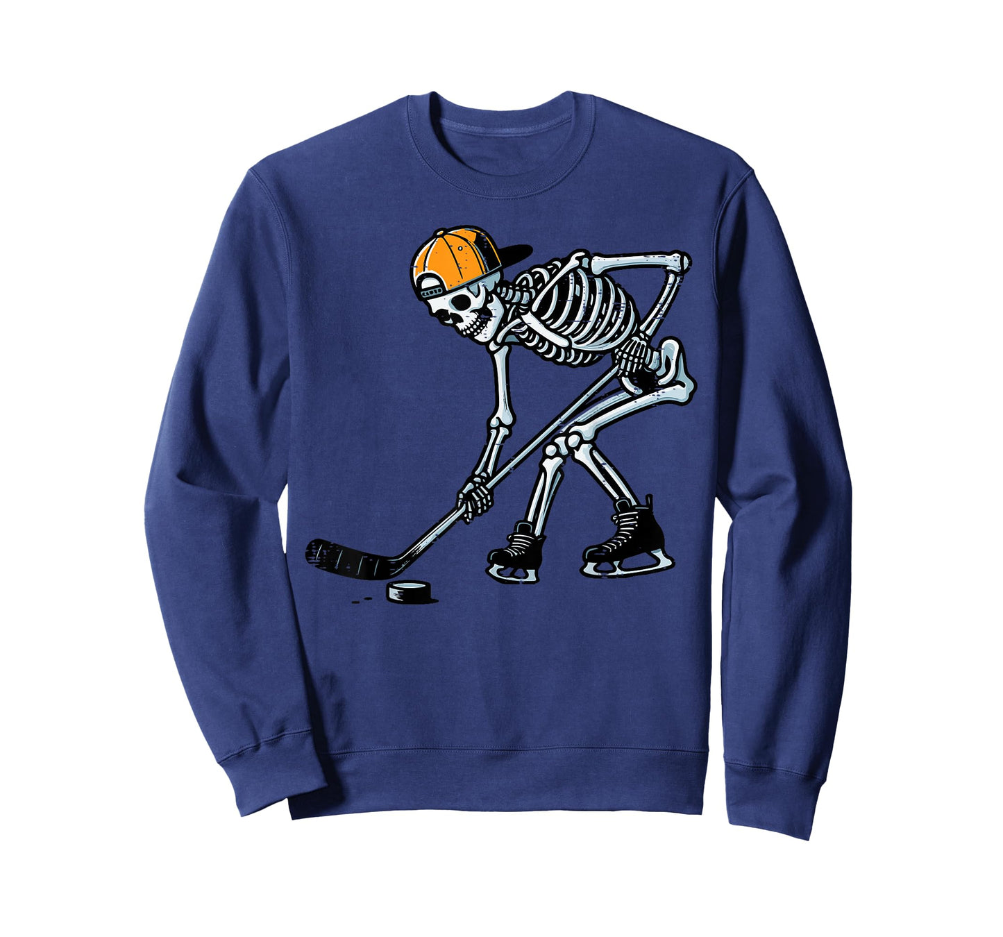 Halloween Ice Hockey Skeleton Costume Boys Kids Youth Men T-Shirt
