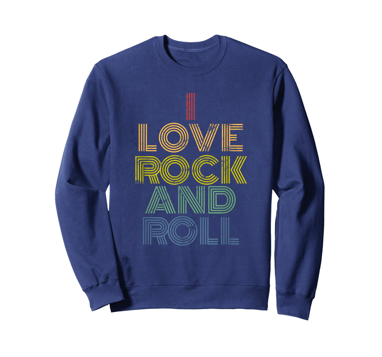 I Love Rock And Roll T-Shirt distressed rainbow 70s tee T-Shirt