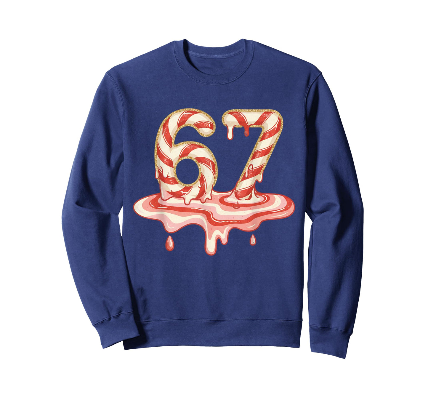 67 Christmas Melting Candy Cane six Seven for Girls T-Shirt
