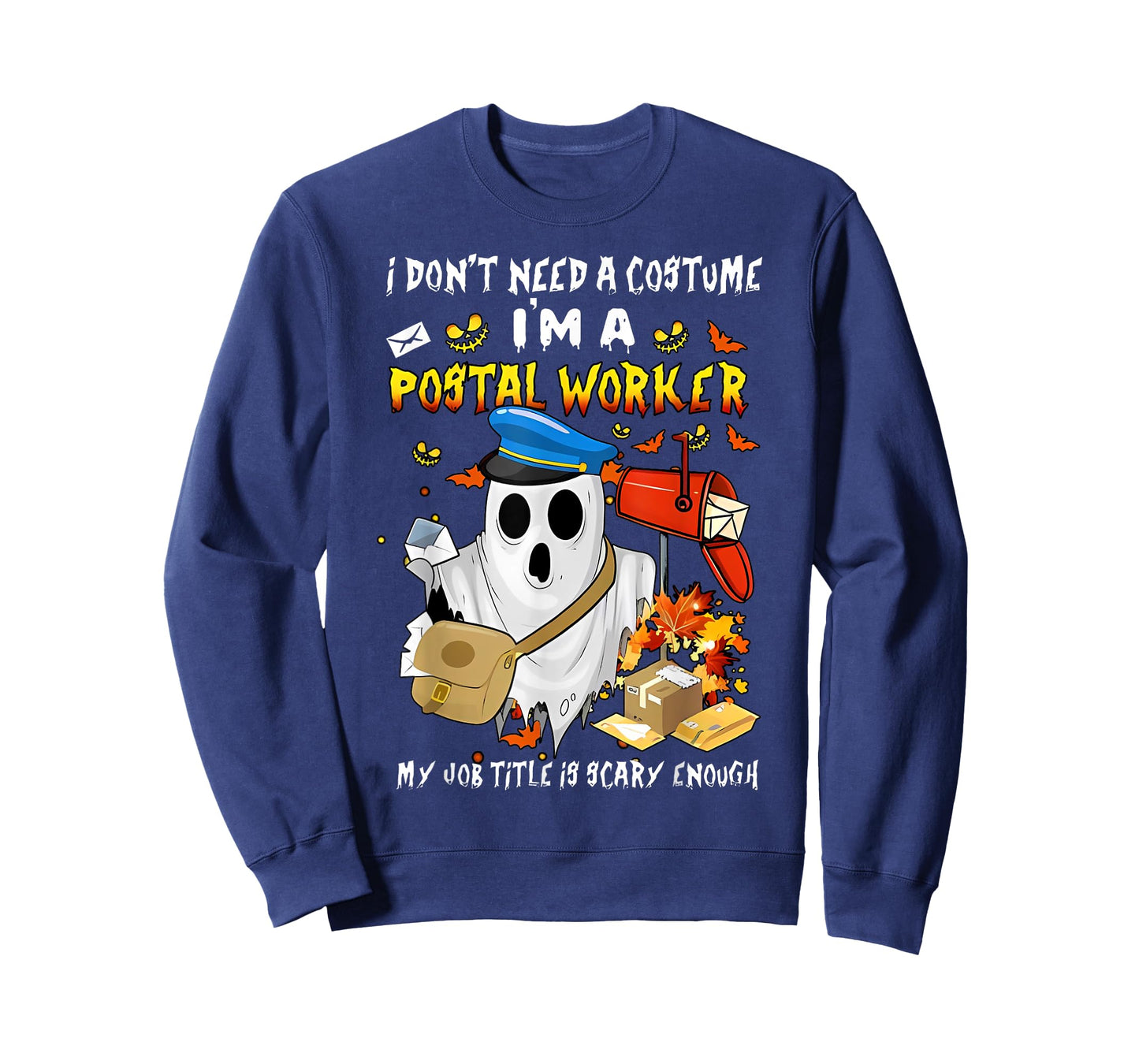 I Don't Need A Costume I'm A Postal Worker Ghost Halloween T-Shirt
