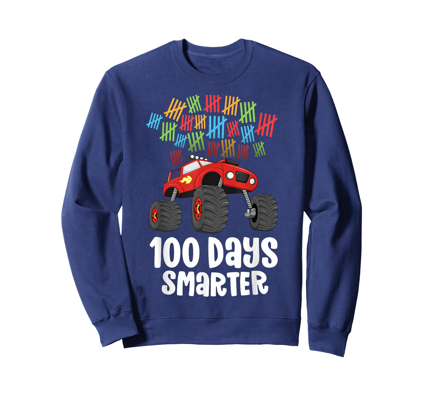 Boys 100th Day of School Shirt Monster Truck 100 Smarter T-Shirt