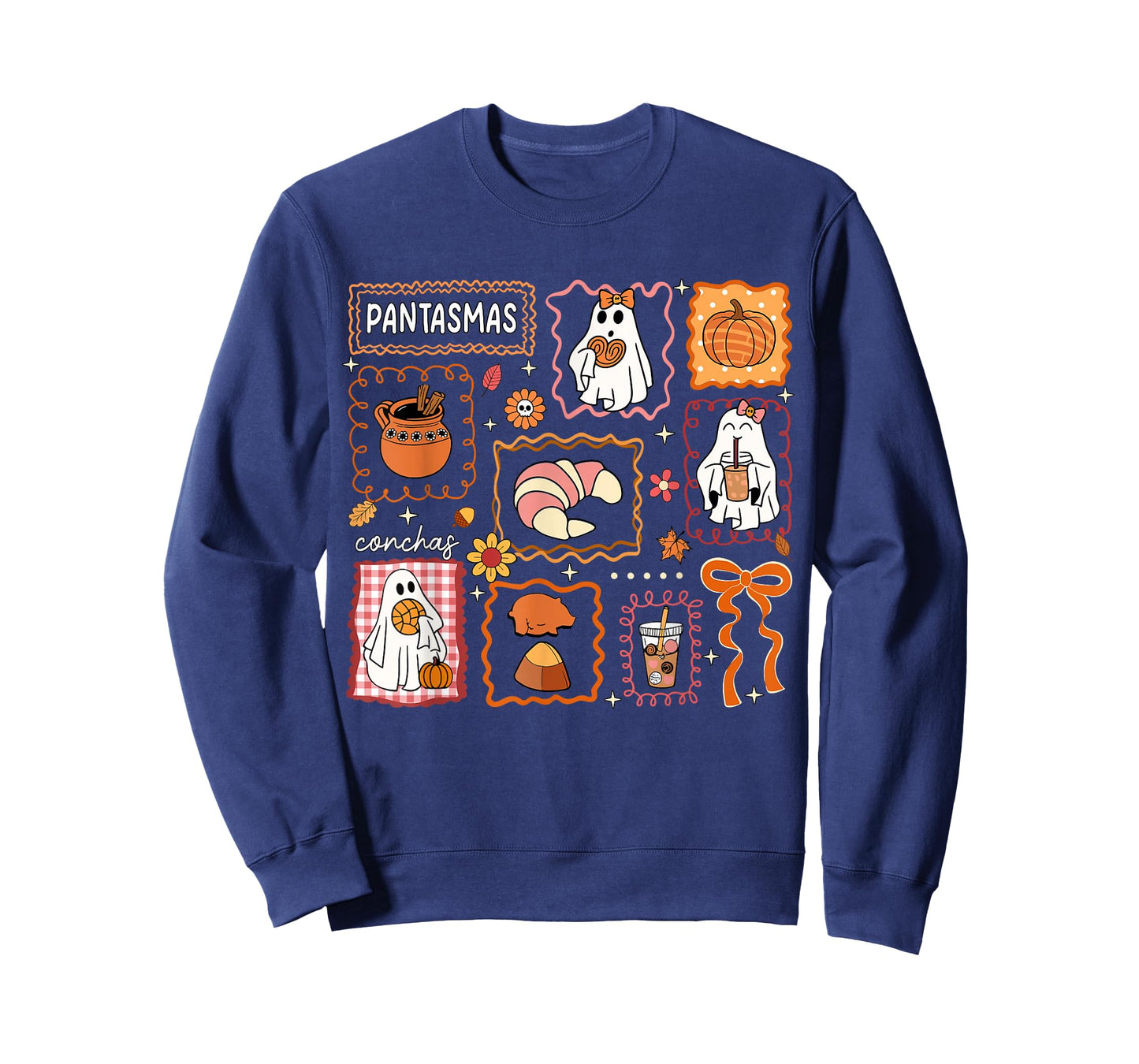 Pantasmas Ghost Funny Spooky Conchas Mexican Halloween Ghost T-Shirt
