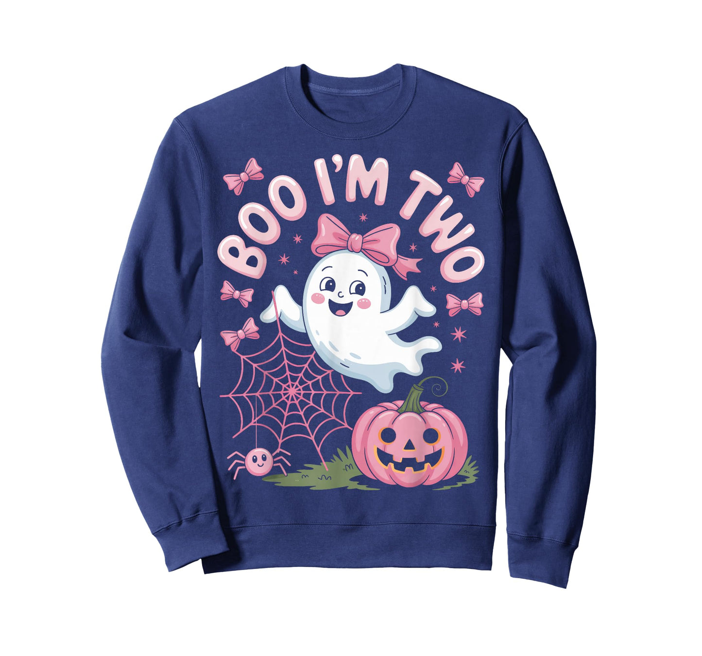 Boo I'm Two Second Birthday Halloween Ghost Pumpkin Kids T-Shirt
