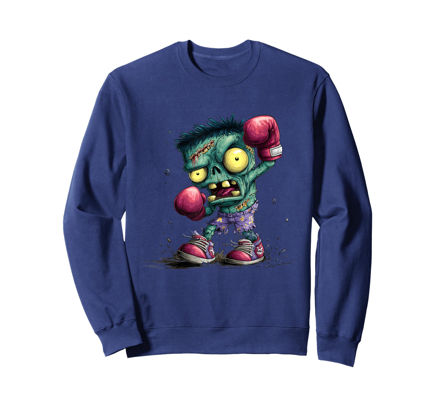 Cartoon Boxer Zombie Costume with Punching Gloves T-Shirt