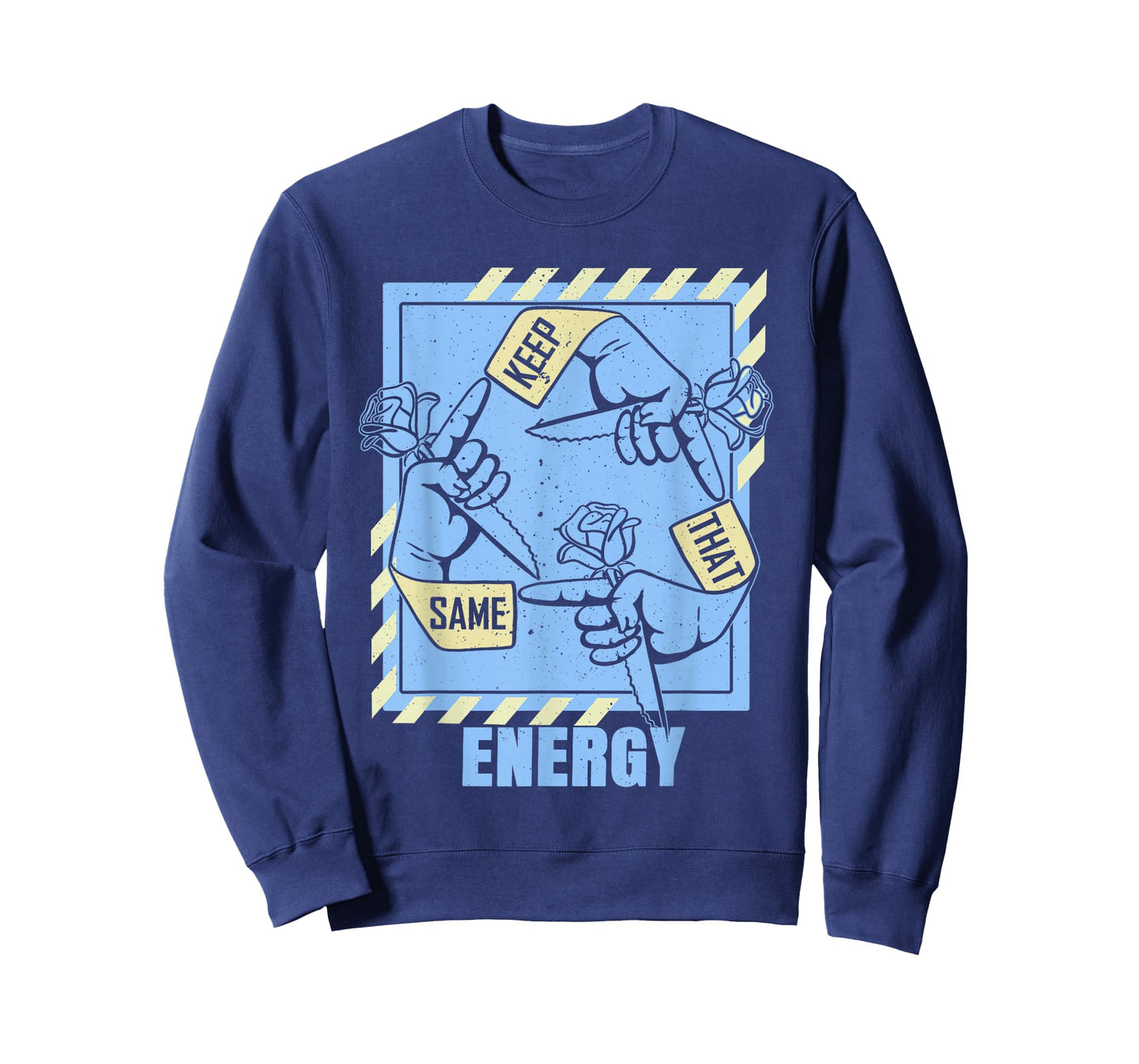 Blue Keep That Same Energy Color Graphic T-Shirt