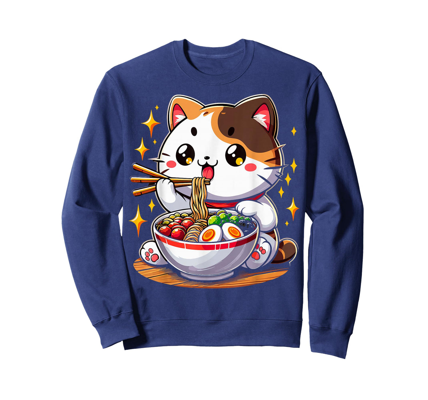 Cat Ramen Noodles Anime Kawaii Japanese Cat T-Shirt