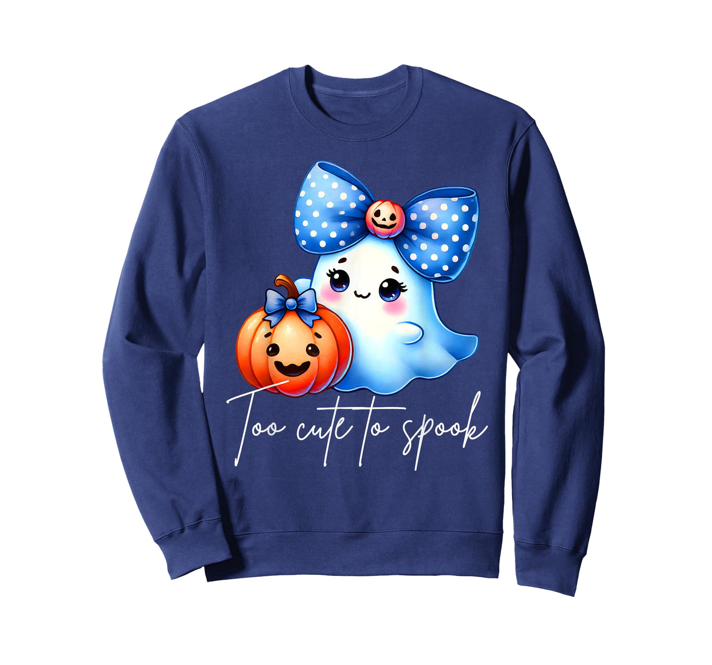 Too Cute To Spook Halloween Ghost Graphic T-Shirt