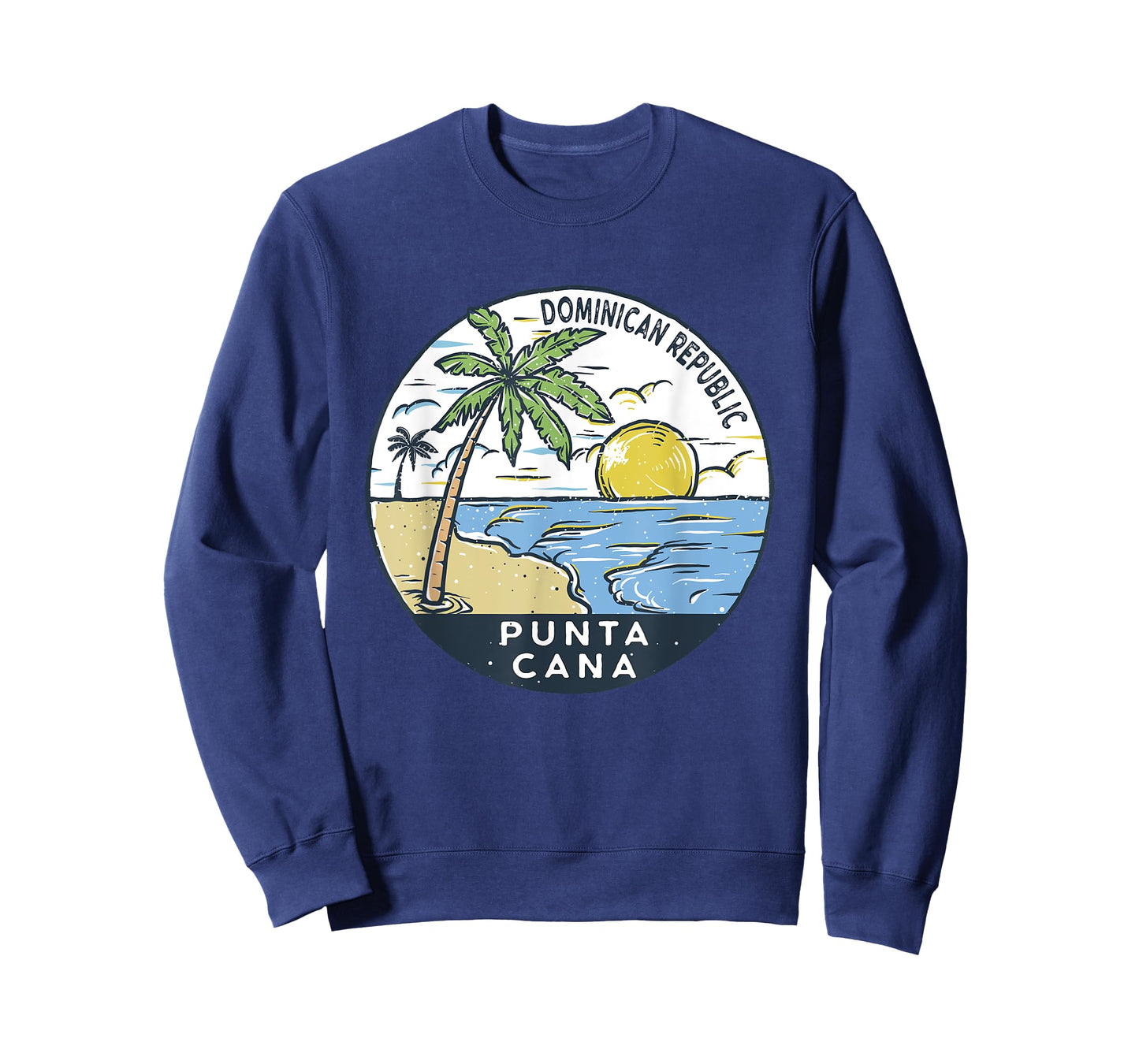 Punta Cana Dominican Republic Illustrated Ocean Vintage T-Shirt